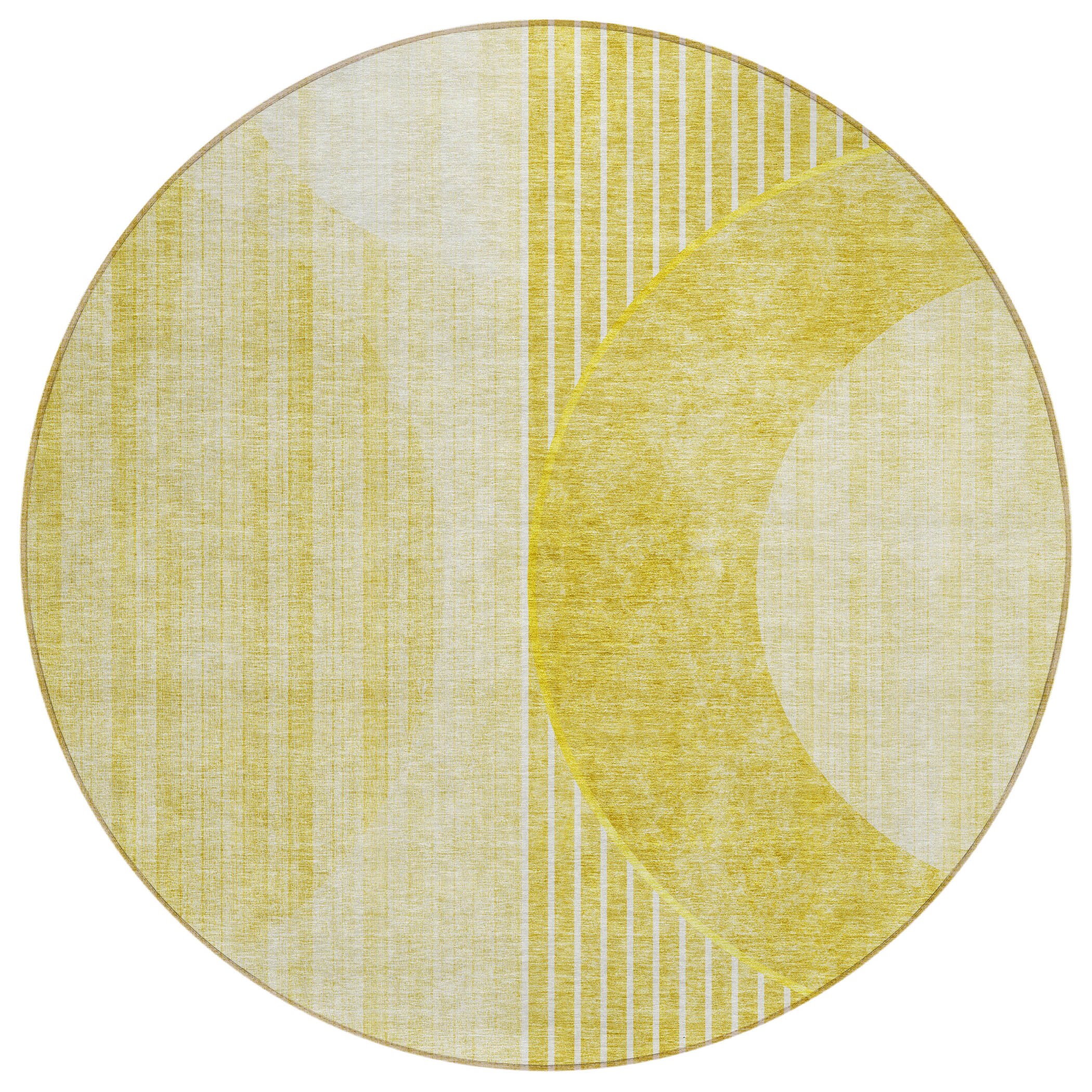 Addison Rugs ACN676WH8RO Chantille ACN676WH 8 x 8 (ft) Polyester Wheat Round Indoor/Outdoor Geometric Machine washable Area rug