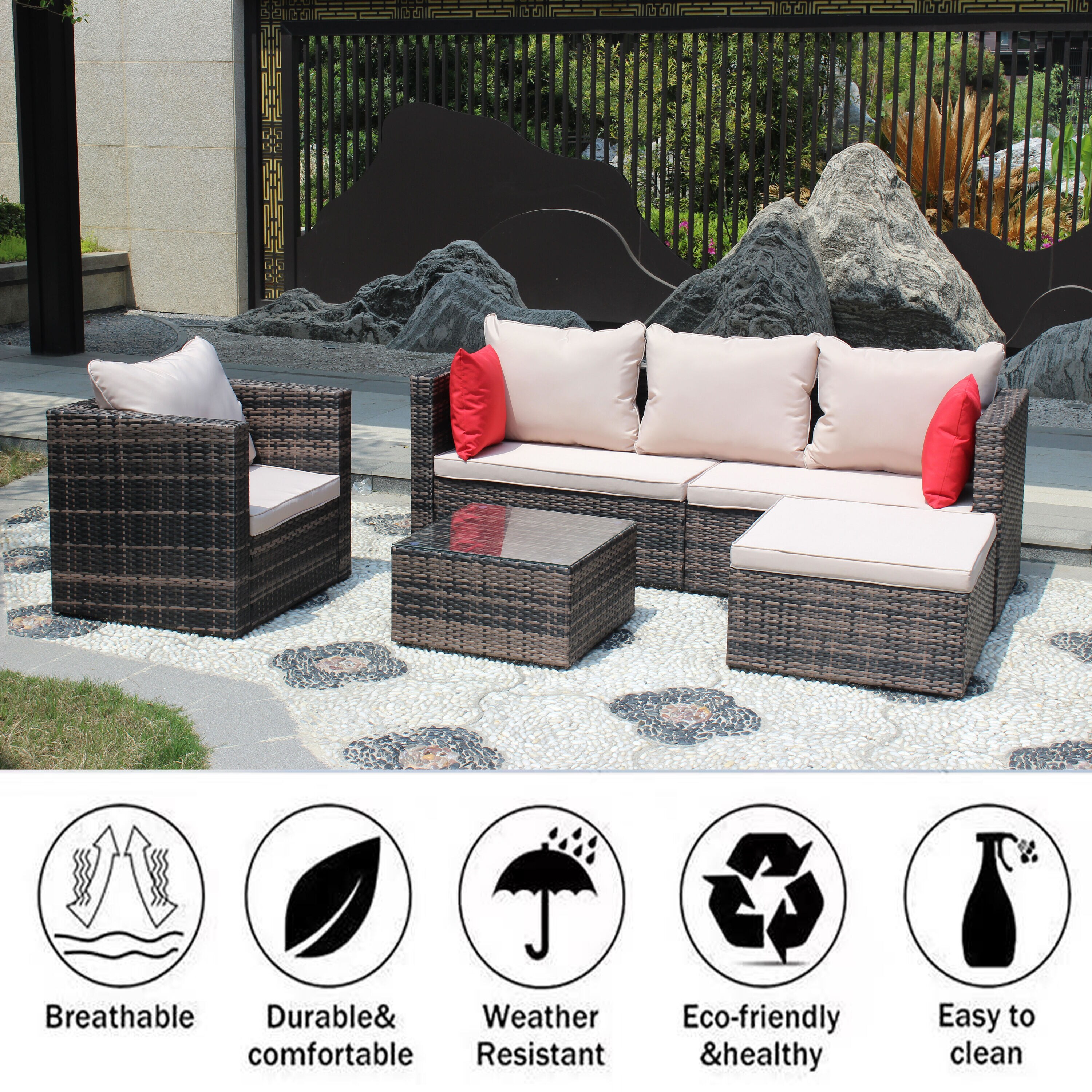 Damerin N7CS28 Patio-Conversation-Sets - View #6