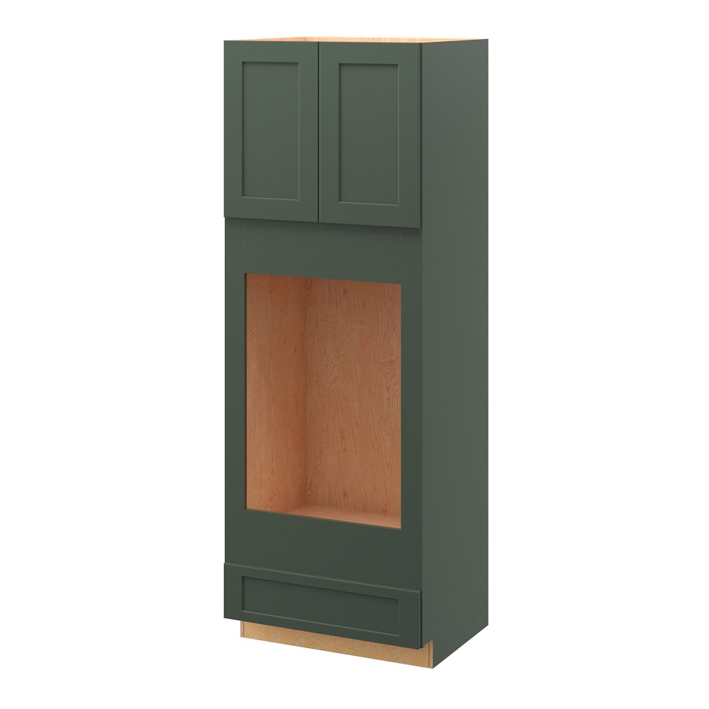 allen + roth 50253GW Galway 33-in W x 84-in H x 24-in D Sage Double oven Base Fully assembled Cabinet (Flat Panel Shaker)
