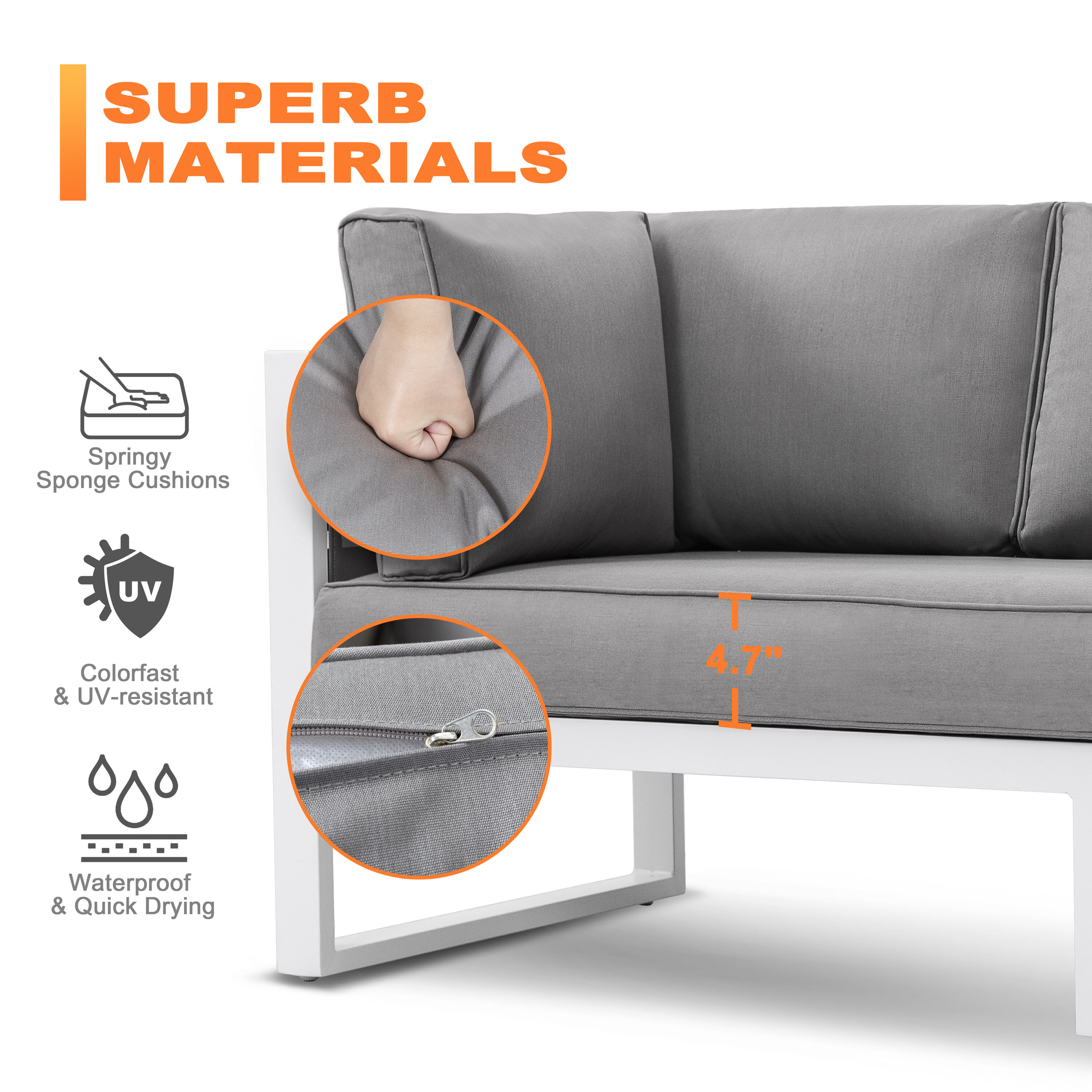 Nuu Garden ASS001-01 Patio-Sofas-Daybeds - View #5
