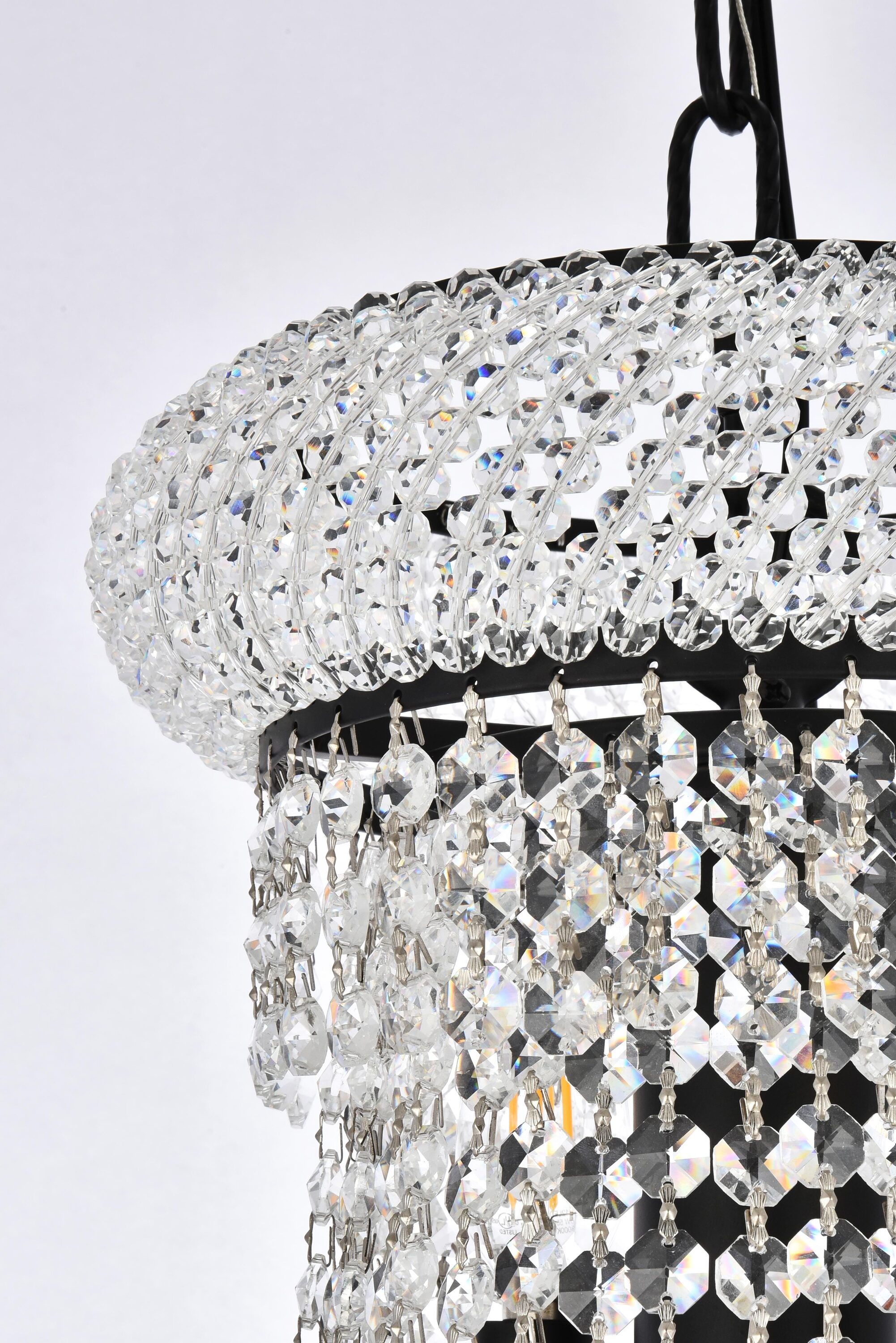 Primo Black and Crystal 14-Light Chandelier