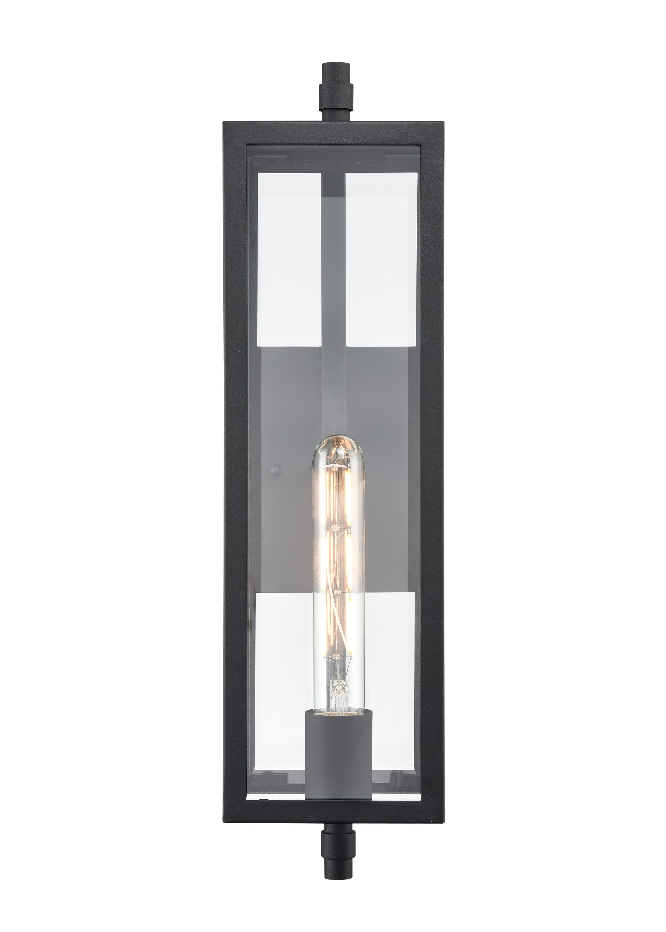 Millennium Lighting 230101-TBK Messi 1 -Light 18-in H Matte Black Hardwired Outdoor Wall Light