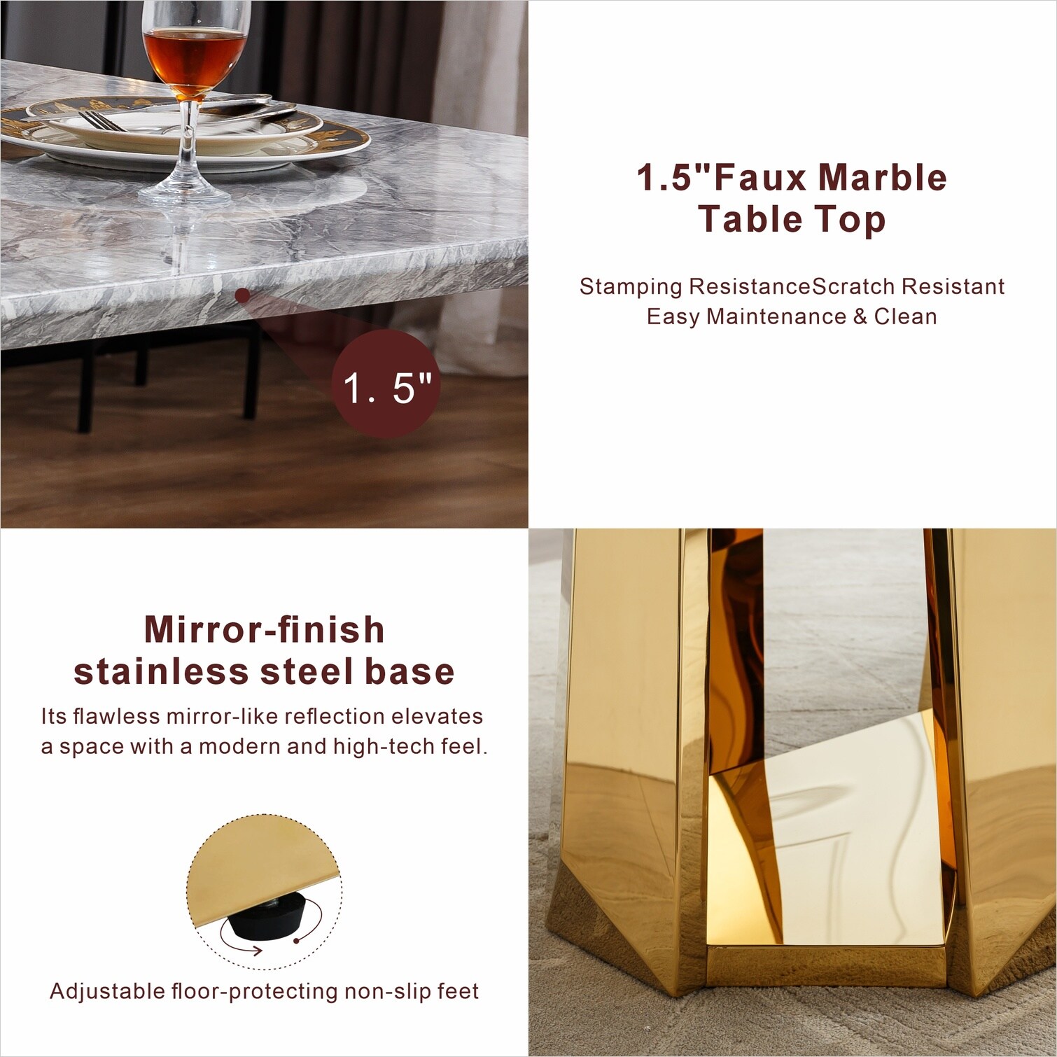 Watnature Q8TOLFOT7SSP Dining-Tables - View #4