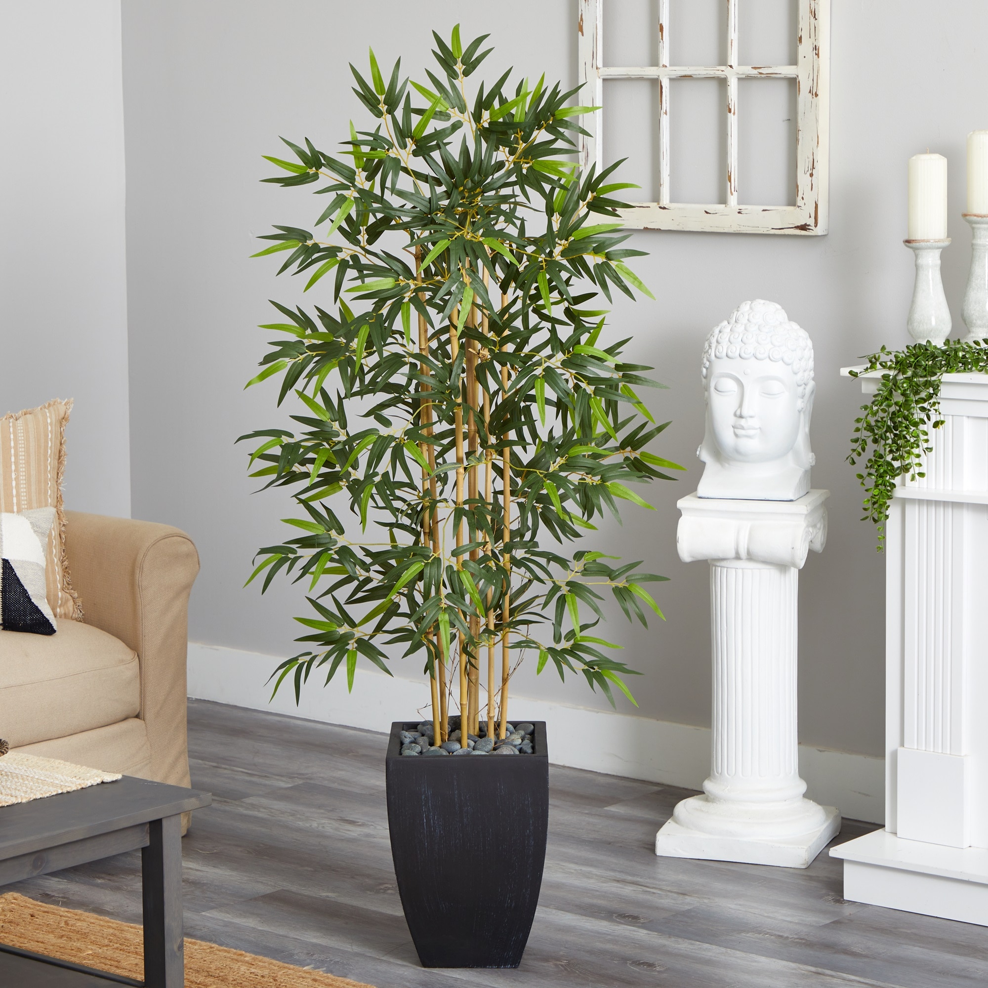 Nearly Natural 60-in Green Indoor Bamboo Artificial Tree 5840 at Lowes.com