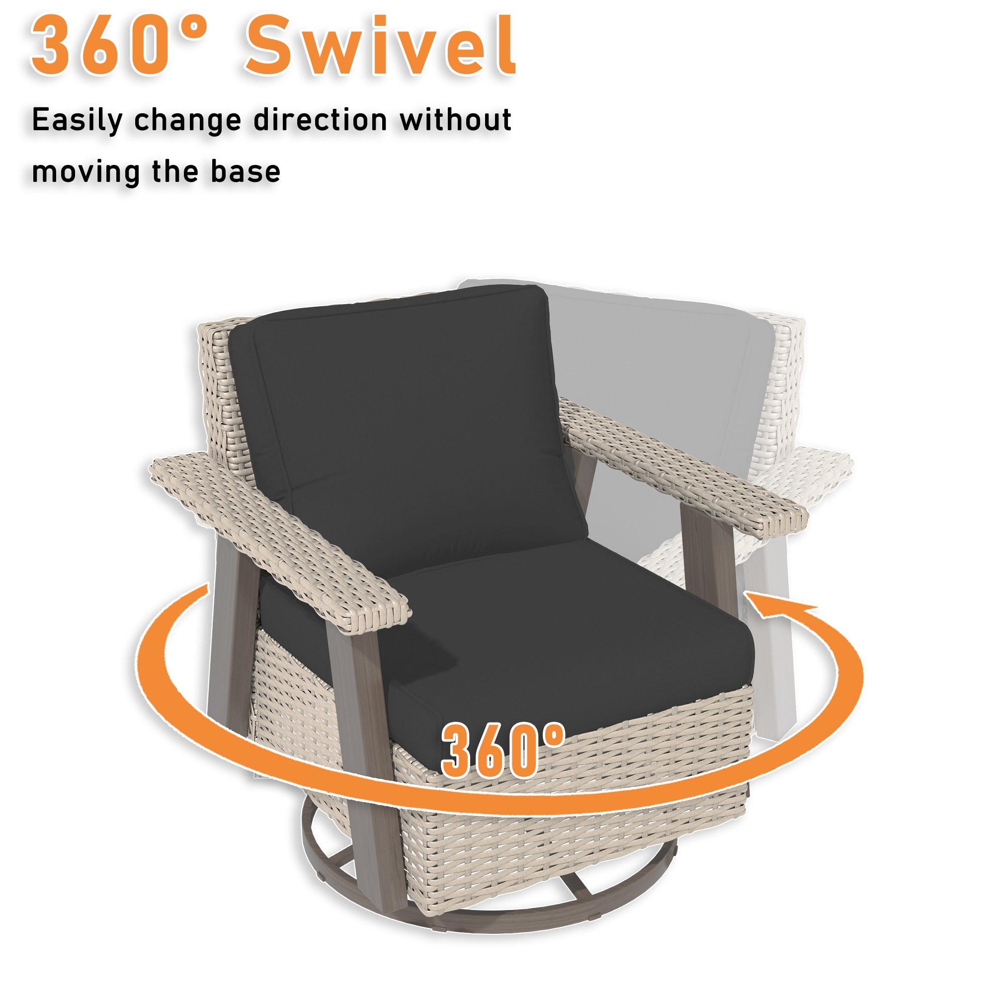 Gardenbee HGL-M48B-BLK Patio-Chairs - View #6