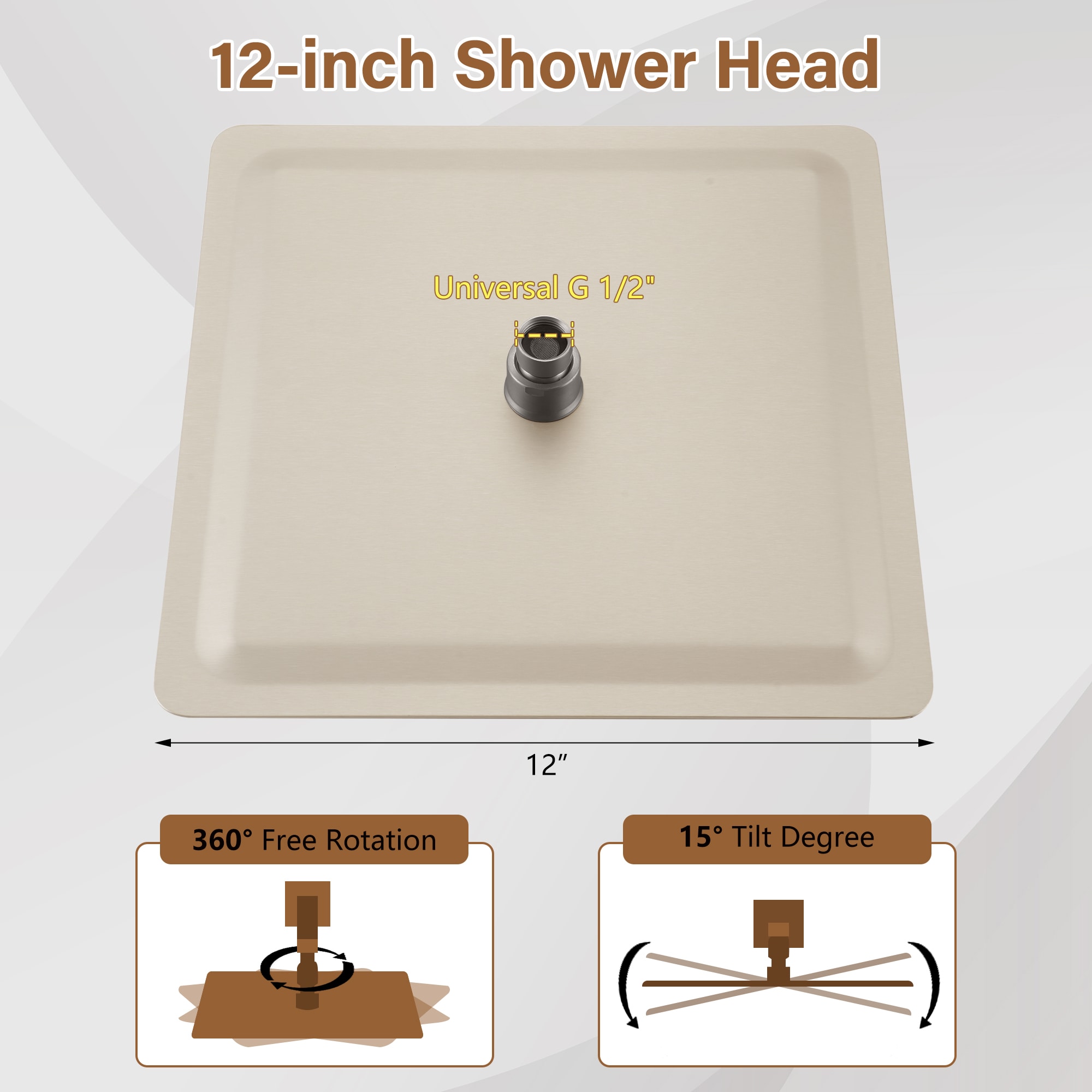 CASAINC CASATW2501-5CH Fixed-Showerhead - View #7