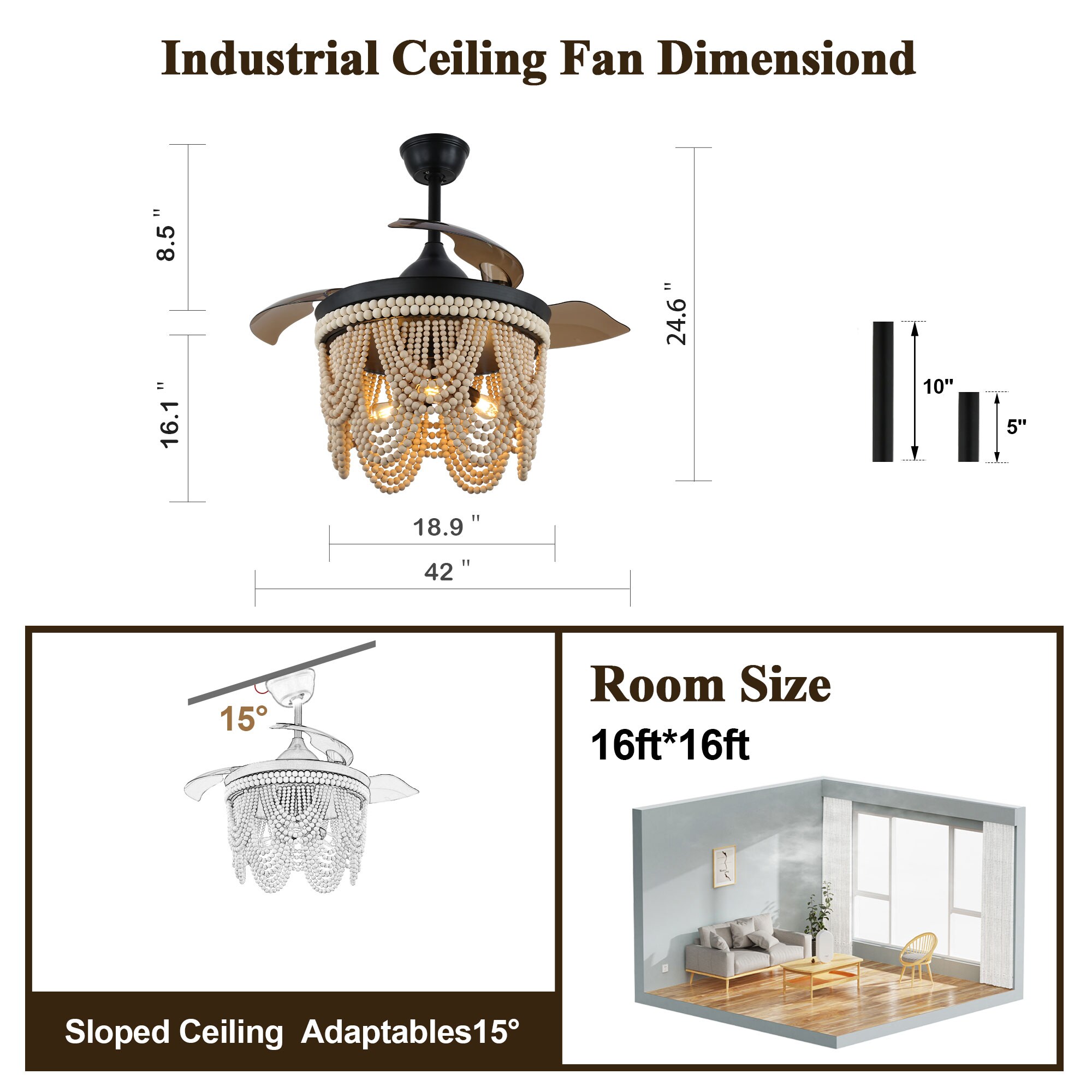 Bella Depot DCFSD4265-B Ceiling-Fans - View #8