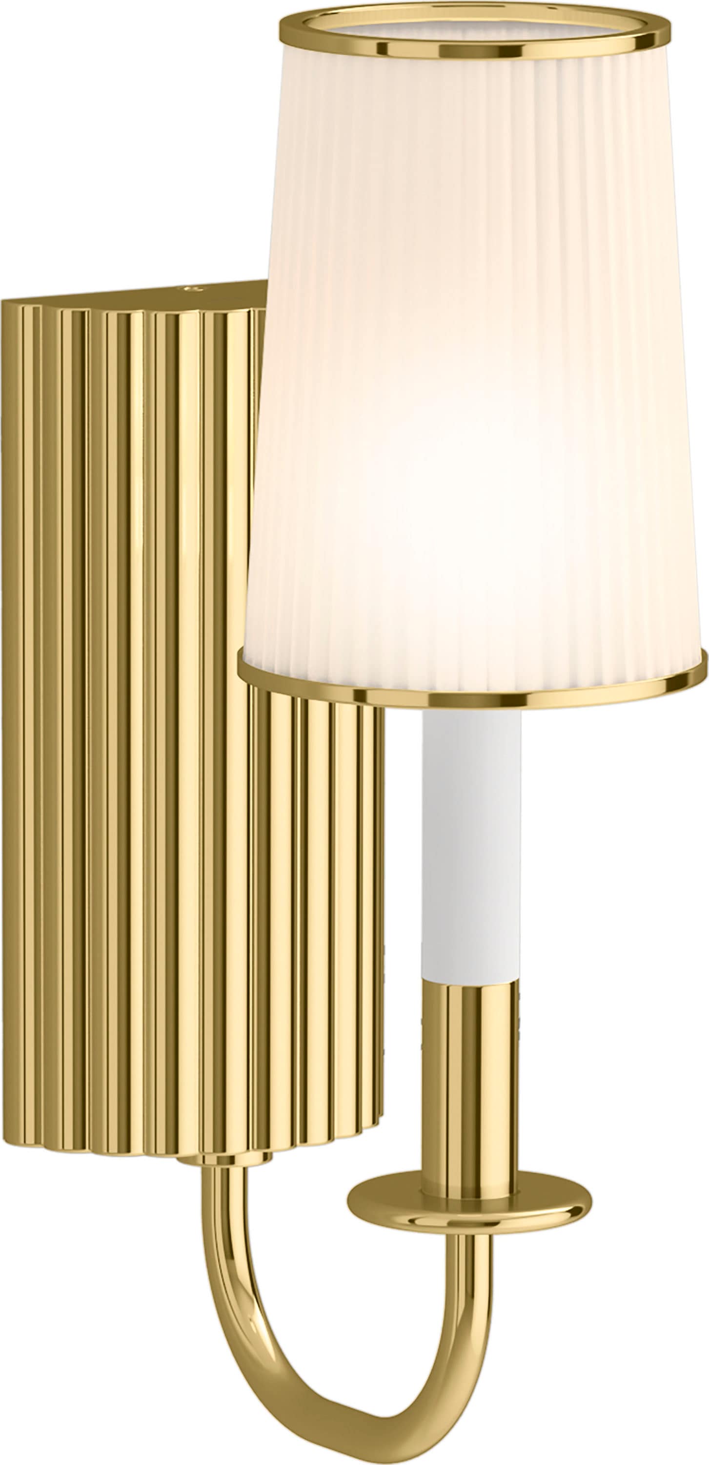 Kohler Tresdoux 481 In W 1 Light Polished Brass Wall Sconce In The Wall Sconces Department At 