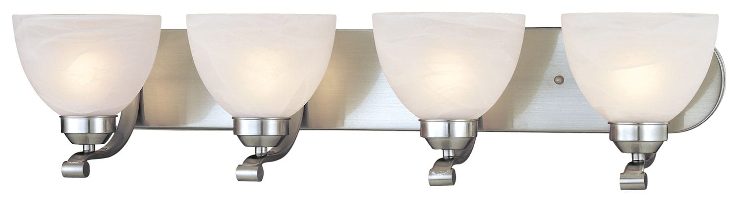 Minka Lavery 5424-84 Paradox 30-in 4-Light Brushed Nickel Transitional Vanity Light Bar