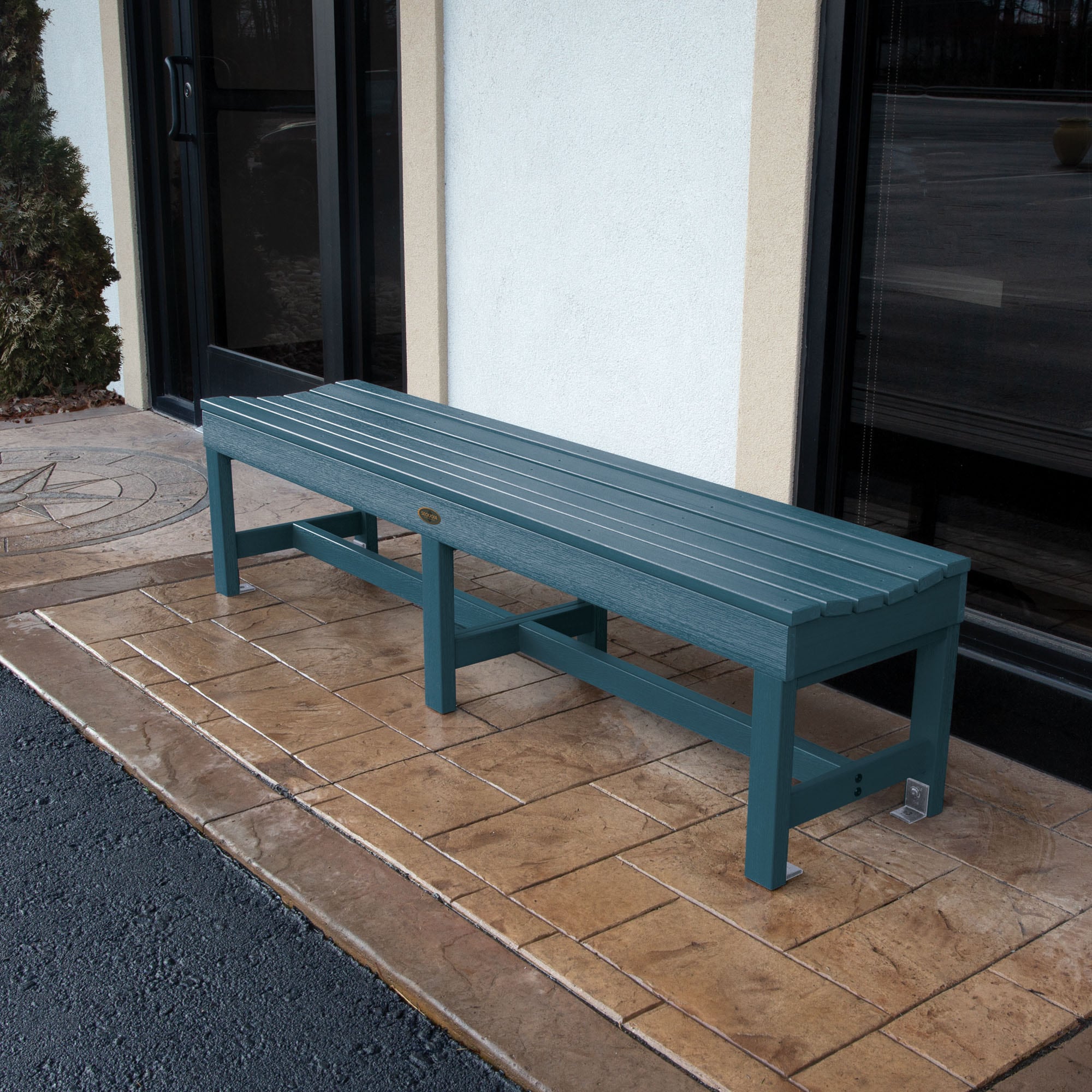 highwood CM-BENSQ61-NBE Sequoia Professional 71.2-in W x 17.2-in H Nantucket Blue Plastic Traditional Bench