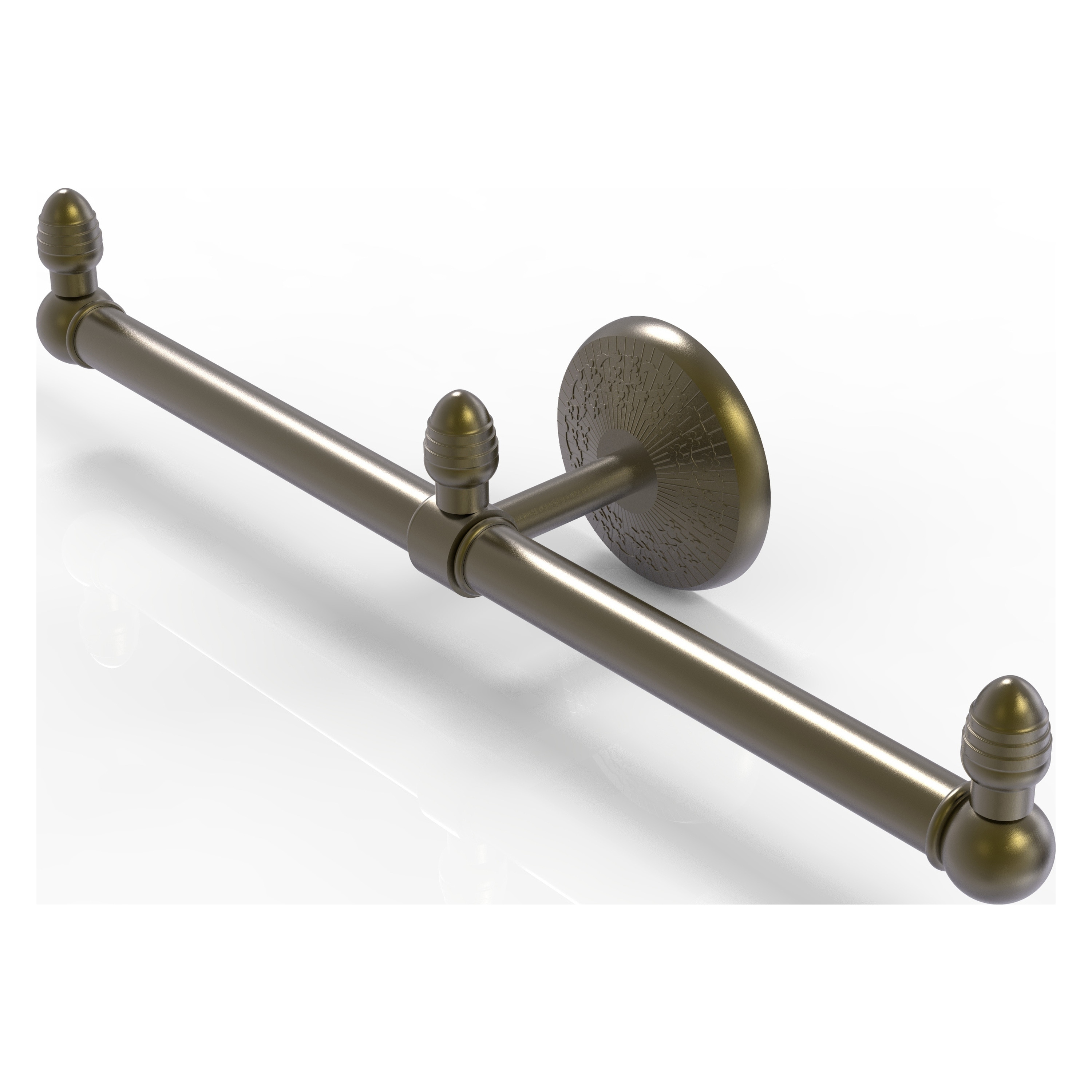 Allied Brass BPMC-HTB-2-ABR Monte Carlo 15-in double Antique Brass Wall mount Double Towel Bar