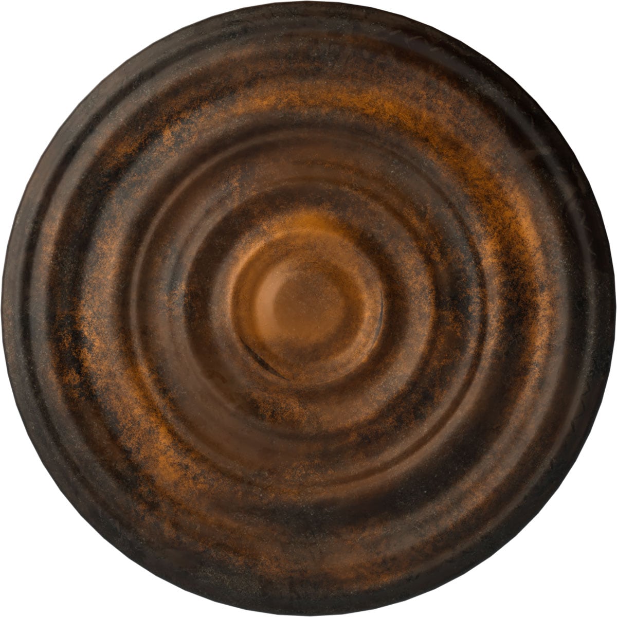 Ekena Millwork CM29CARUS Carton Smooth 29.125-in W x 29.125-in L Painted Rust Polyurethane Whole Ceiling Medallion