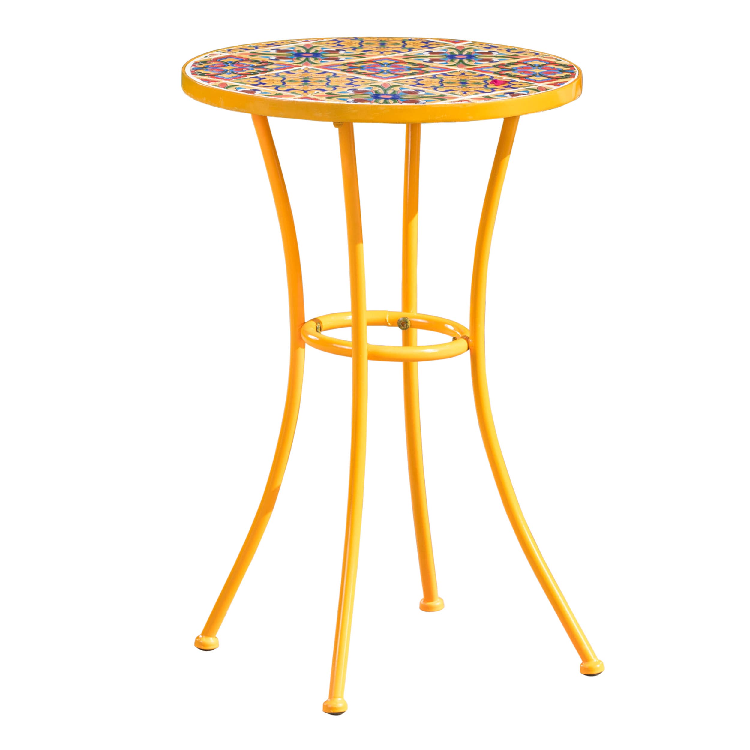 Moda Furnishings MD61299 GIGI Round Outdoor End 14-in W x 14-in L