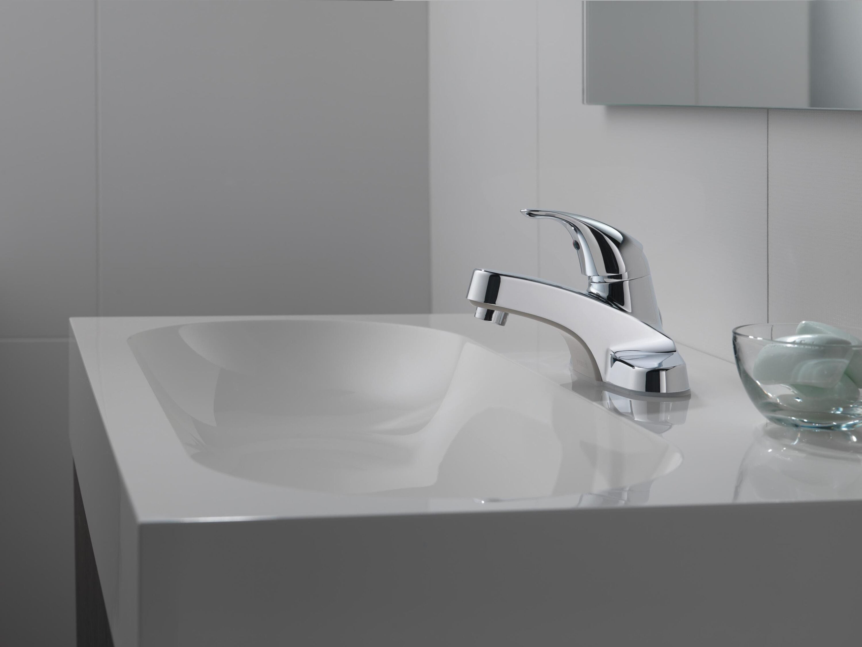Chrome Single Handle Centerset Bathroom Faucet