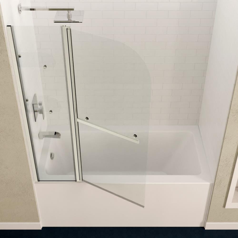 Galleon 48" x 58" Brushed Nickel Frameless Tub Door