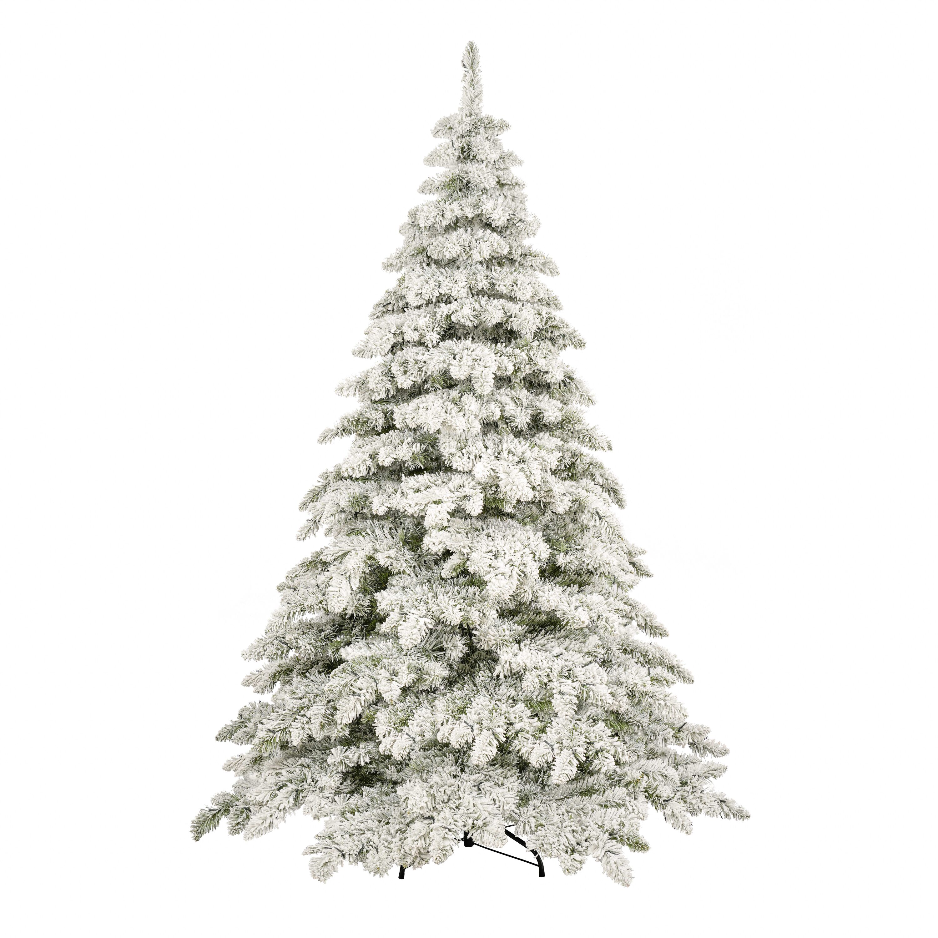 WELLFOR 9 ft. Pre-Lit LED PVC Regular Full Artificial Christmas