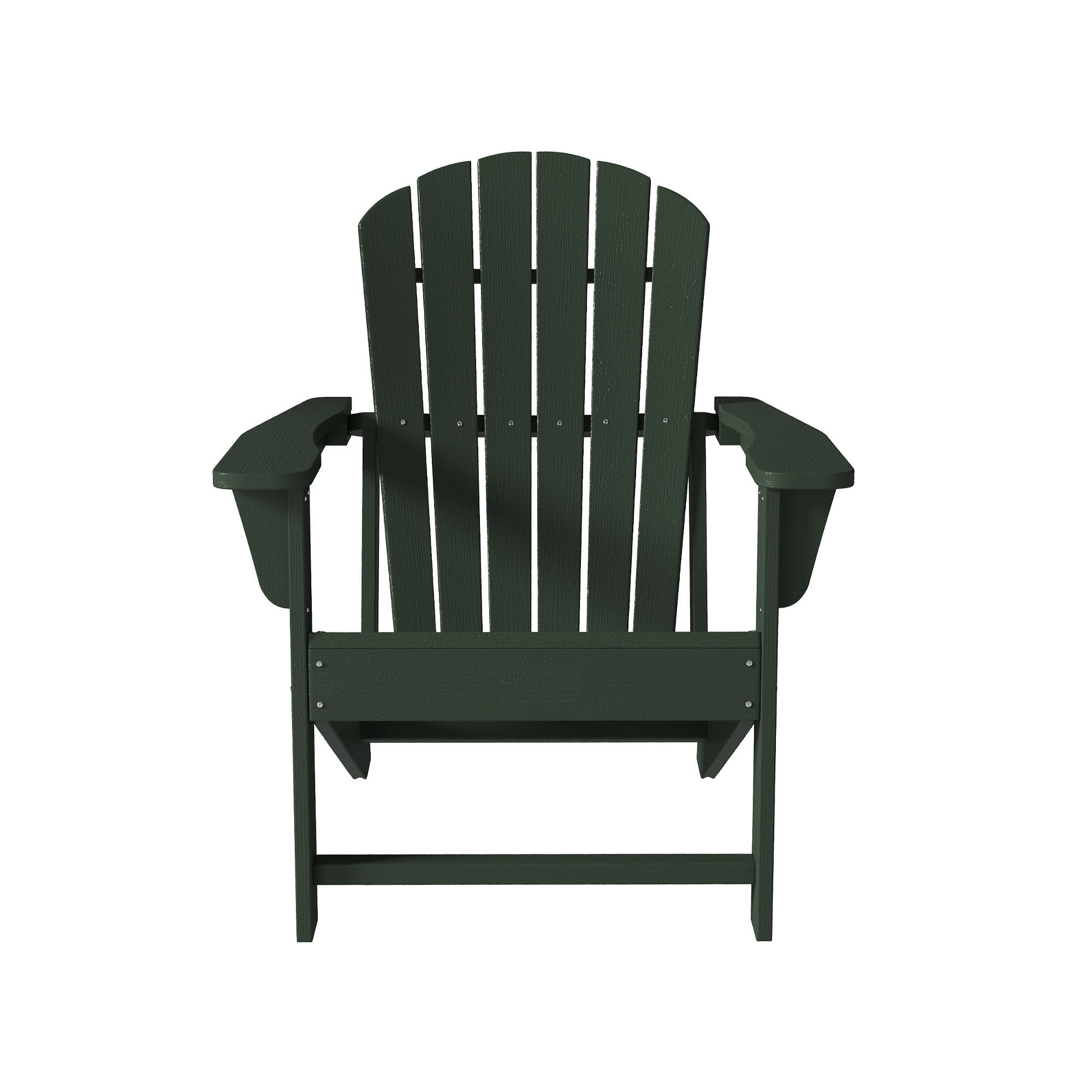 Clihome Adirondack Chair Stackable Green Plastic Frame Stationary ...