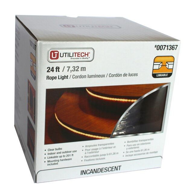 Utilitech 24-ft Clear Rope Light Utilitech 24-ft Clear Rope Light