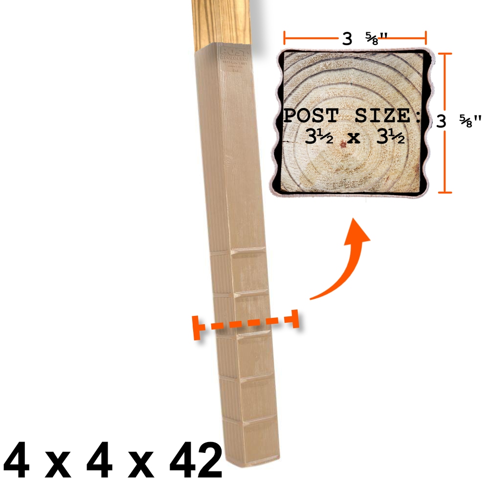 Post Protector Decay Protection 3.5-in x 3.5-in x 3-1/2-ft Cedar