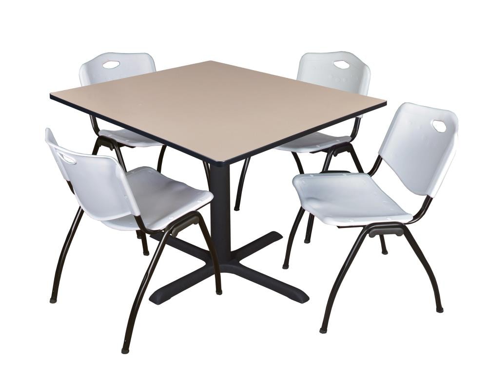 Regency TB4848BE47GY Breakroom Off-white 4-Person Training Table (48-in W x 29-in H)