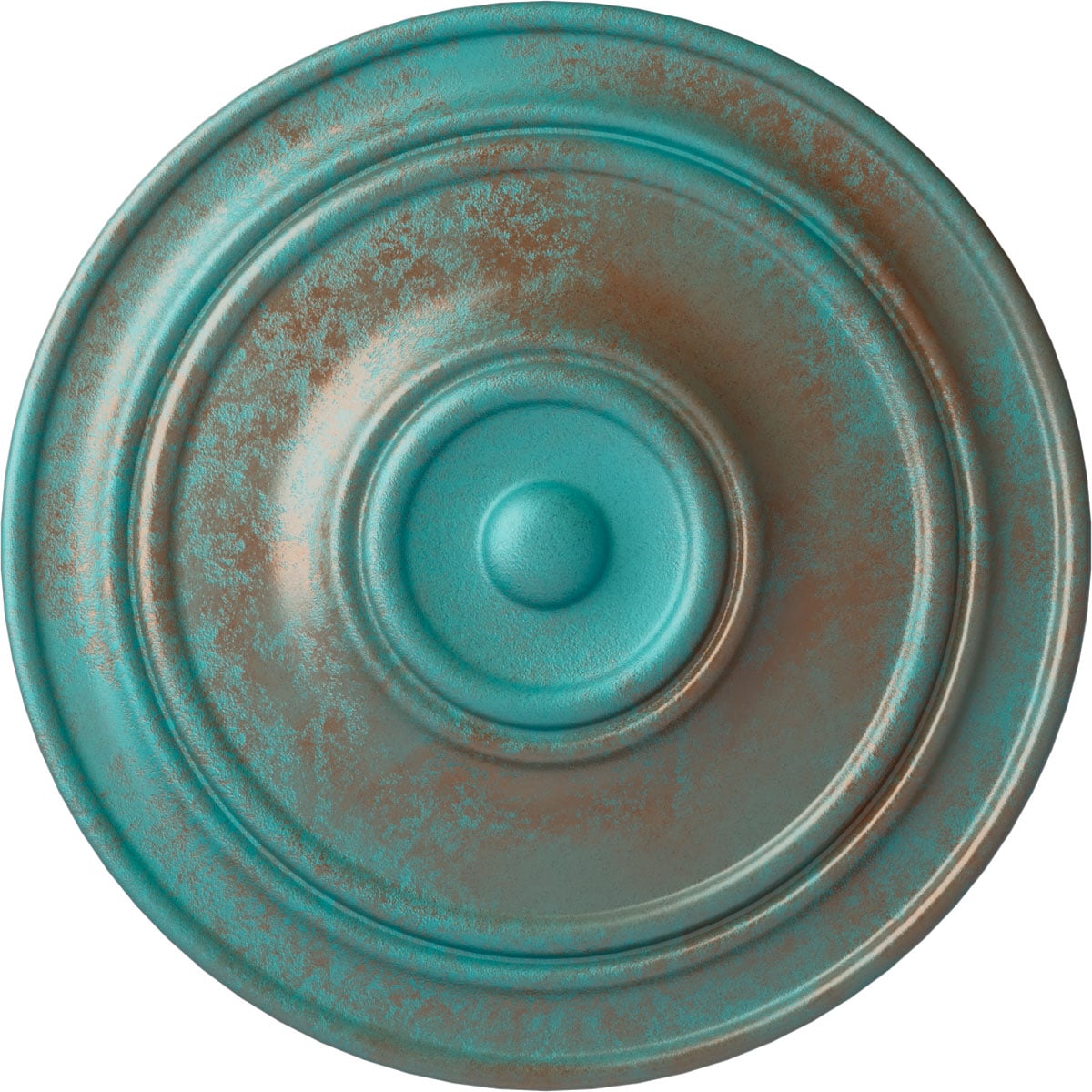 Ekena Millwork CM22CLCGS Classic 21.875-in W x 21.875-in L Copper Green Patina Polyurethane Ceiling Medallion