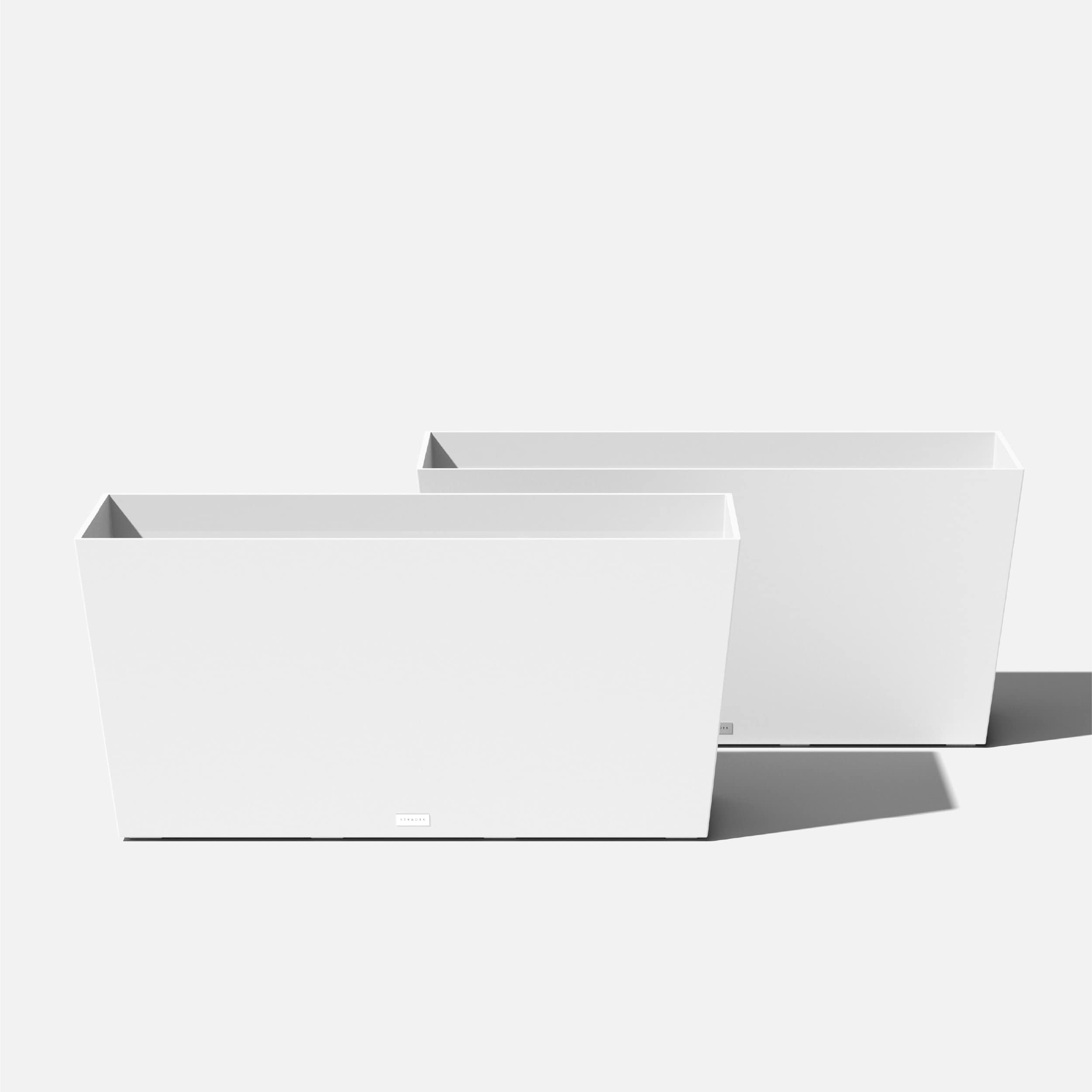 Veradek MLO39W-2PK 2 -Pack Rectangle 39-in W x 19.75-in H x White Plastic Indoor/Outdoor Planter