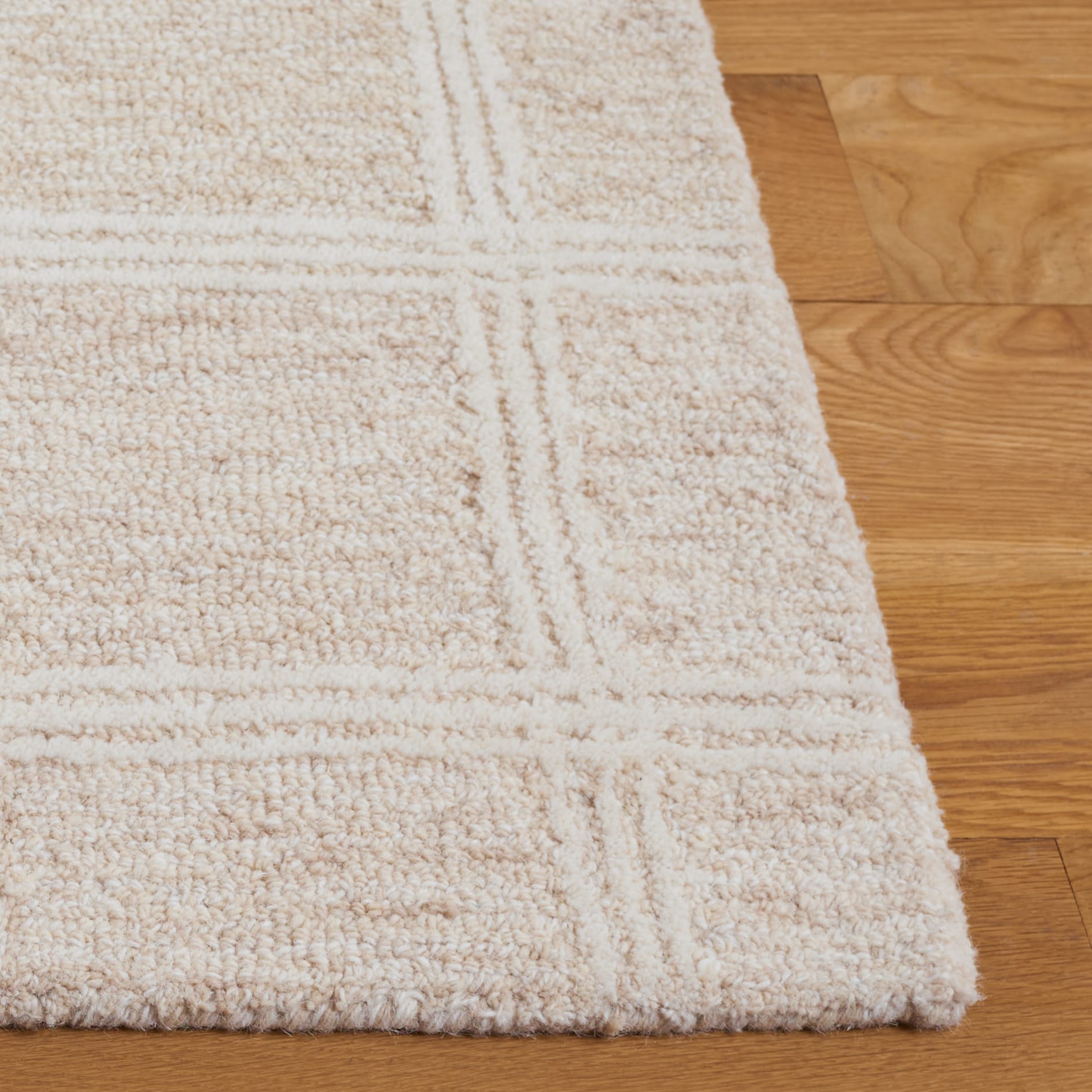 Safavieh Pine 10 x 14 (ft) Tufted Wool Beige/Ivory Rectangular Indoor ...