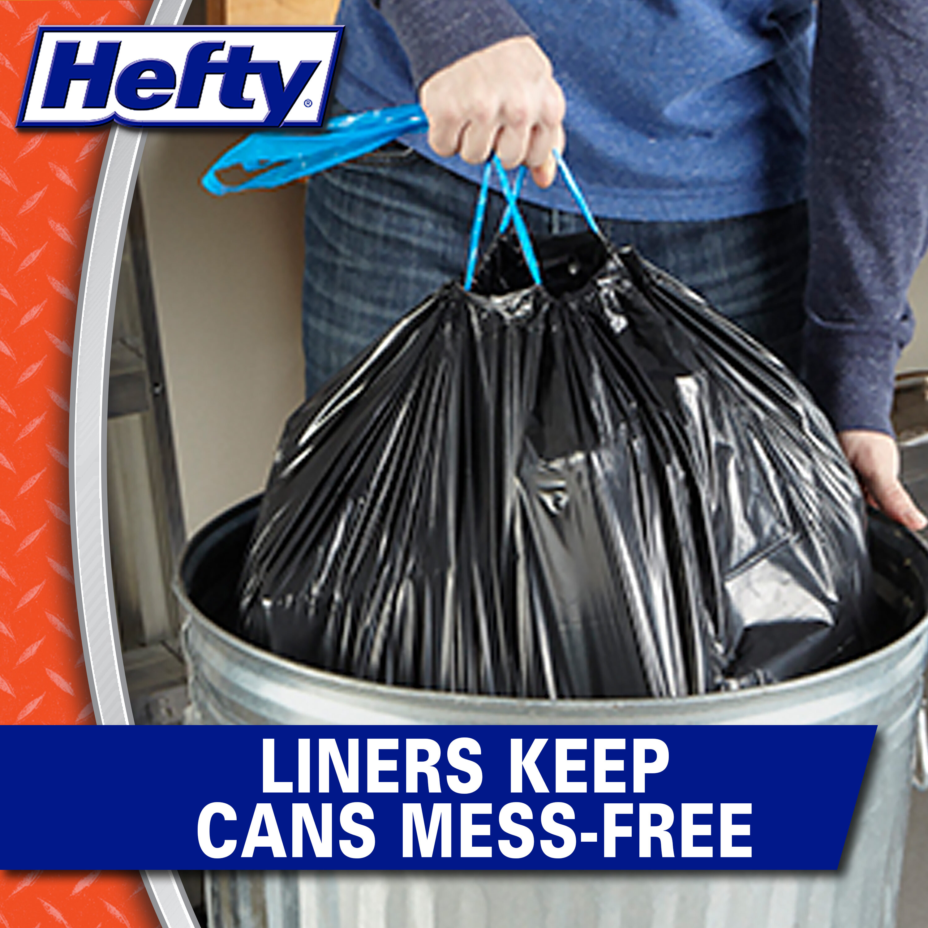 Hefty 33-Gallons Black Outdoor Plastic Can Drawstring Trash Bag (40-Count)