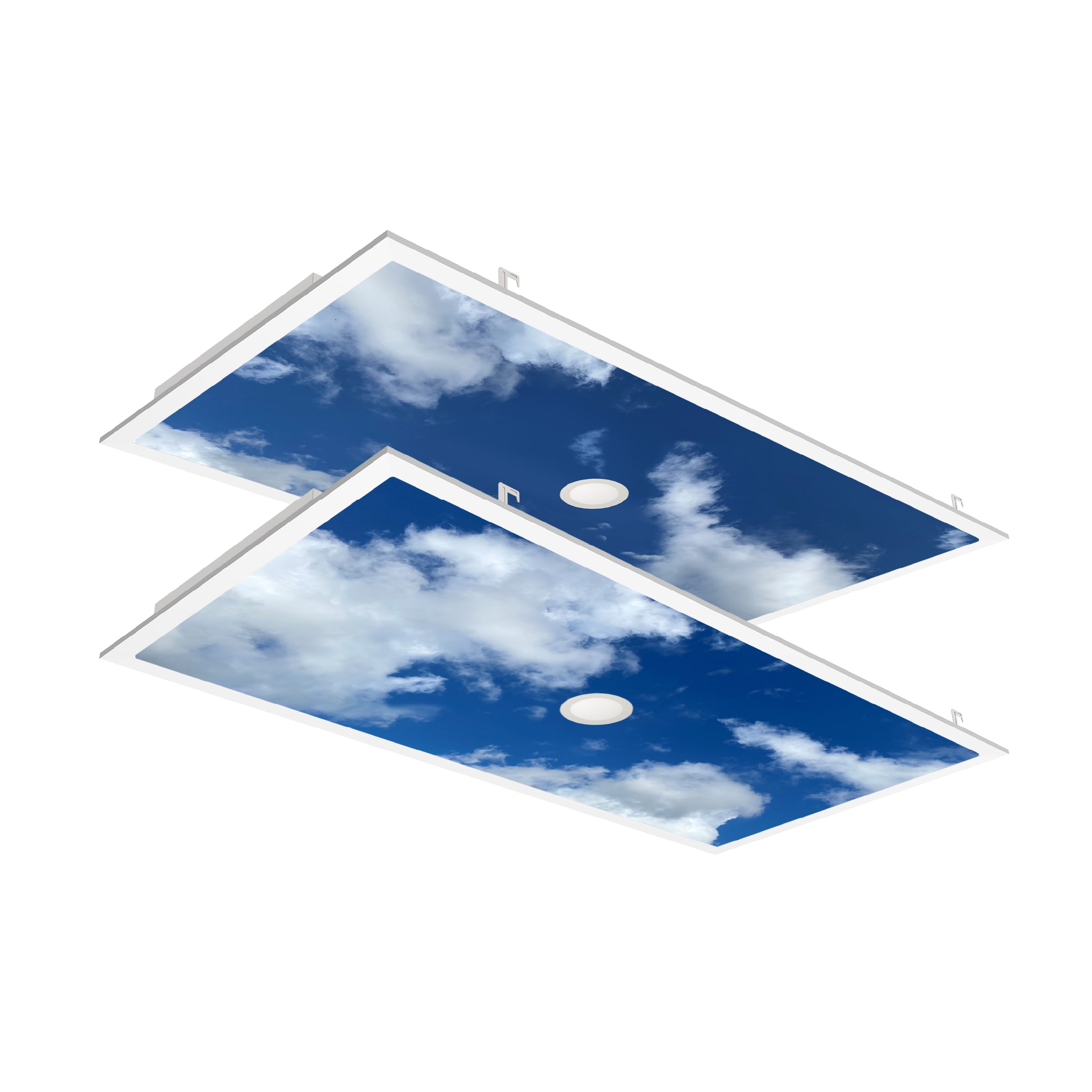 Beyond LED Technology SUNGLOW  LED Cloud Panel With Built-in Downlight  Adj Watt 30W/40W/50W/60W/72W  Adj CCT 3K/3500K/4K/5K/6500K  100-277V  2X4  ETL Listed (Pack of 2)