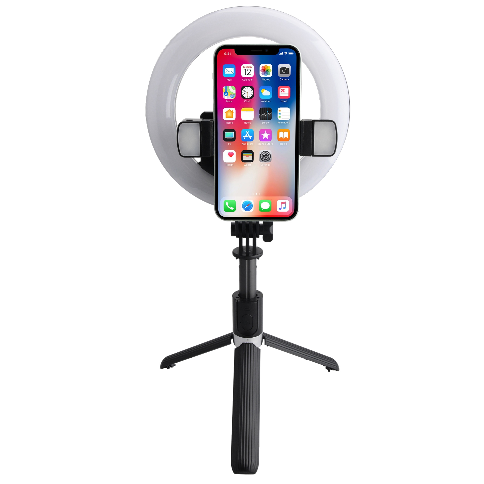Dimmable LED Selfie Ring Light 26cm with Tripod 8798 » Gadget mou