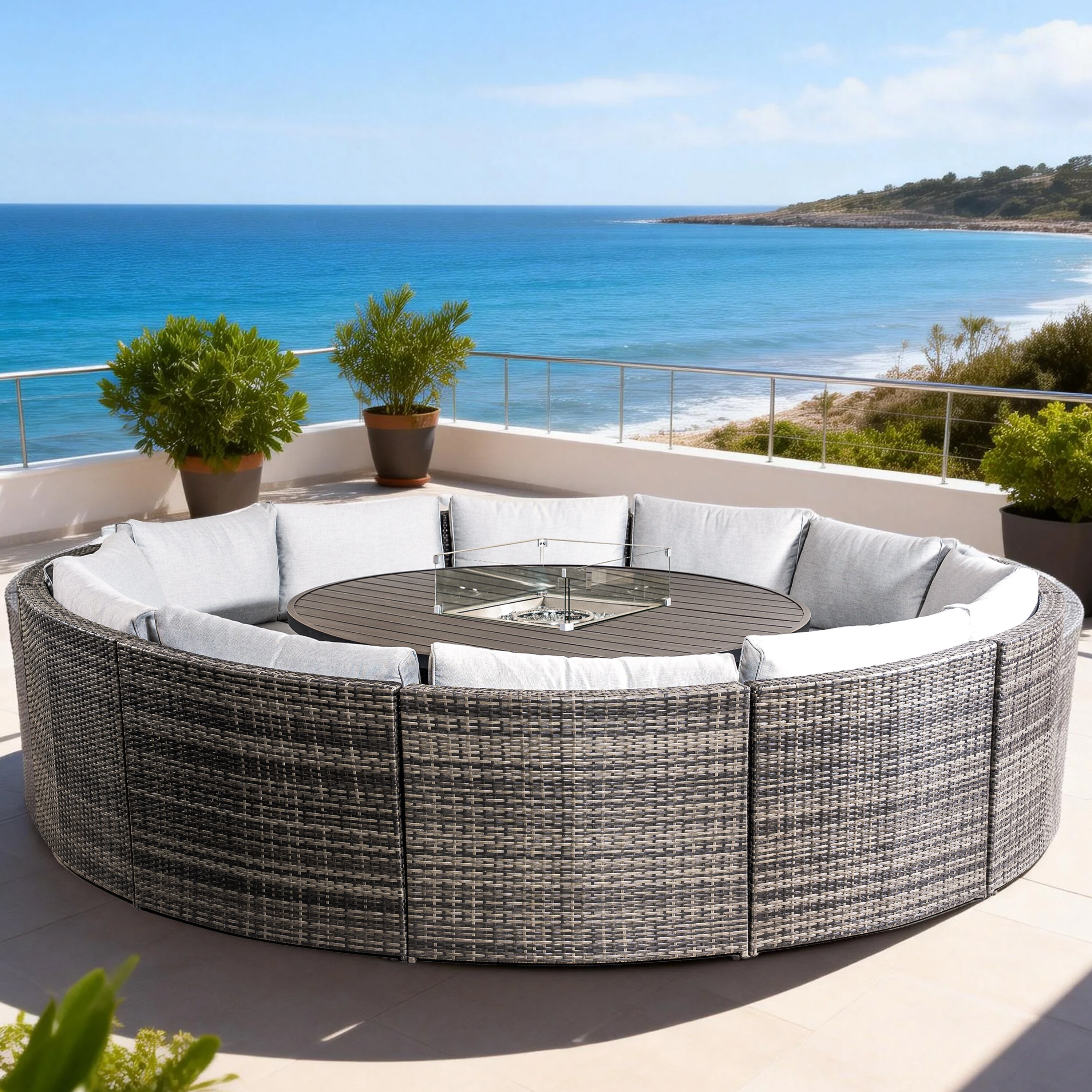Direct Wicker DWG-1205B12&08A-B Patio-Conversation-Sets - View #2