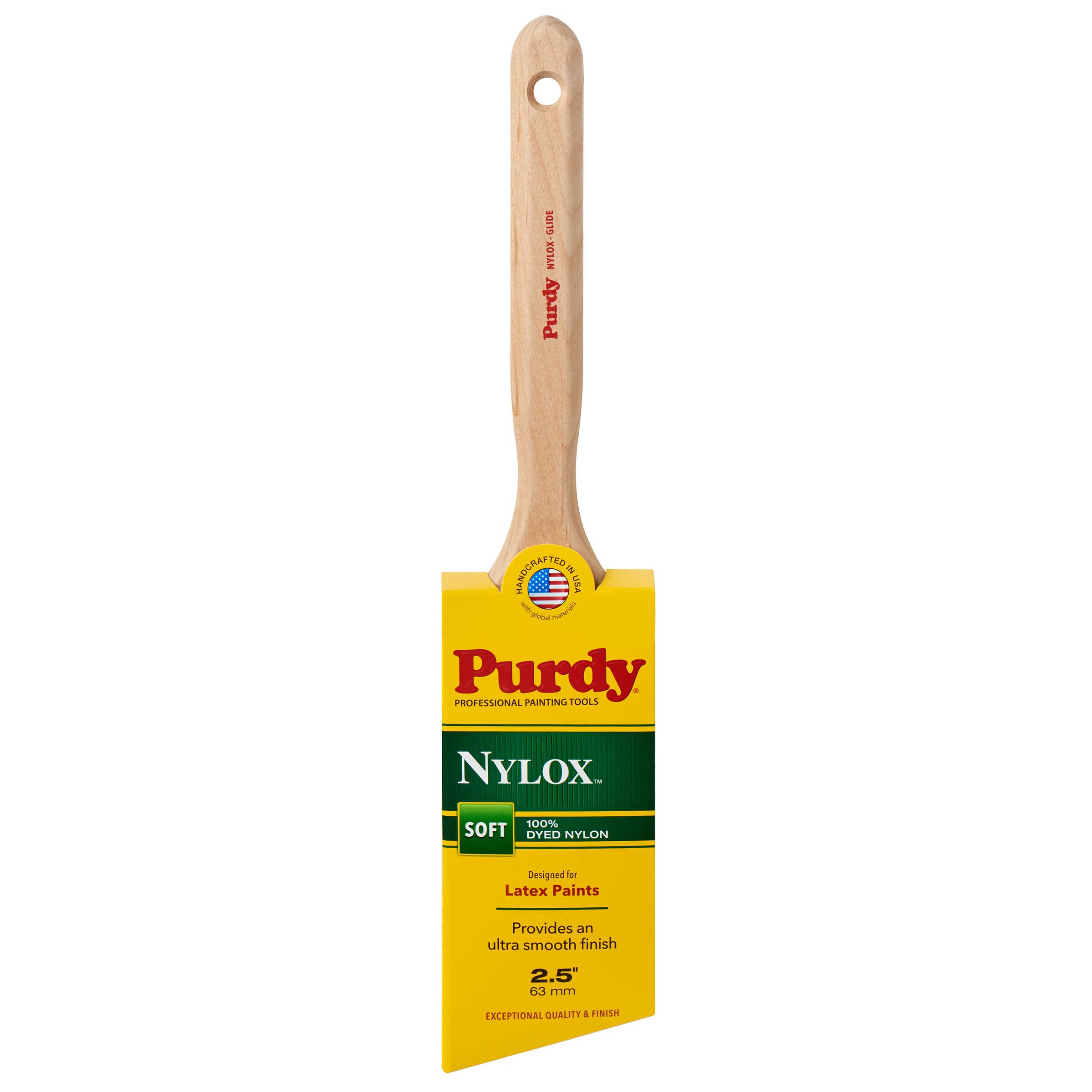 Purdy 144152225 Nylox 2-1/2-in Reusable Nylon Angle Trim brush