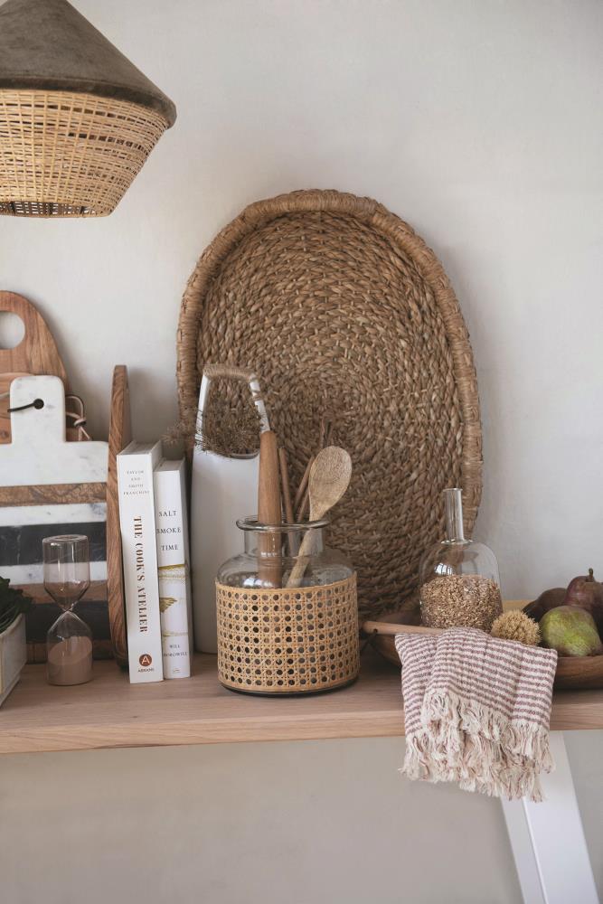 Unique Crochet Vase, Beige Rustic Jar - Home Decor – Looping Home