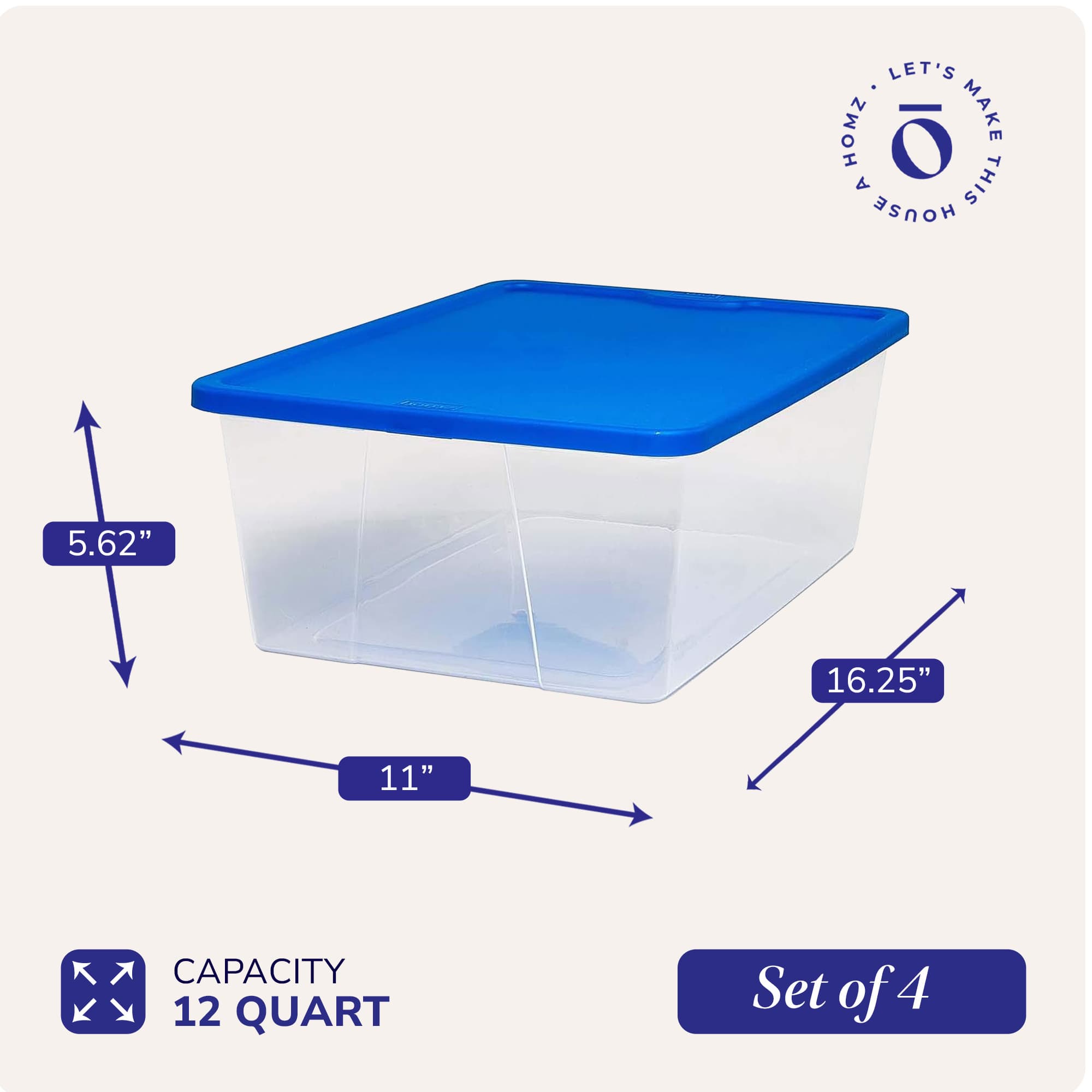 Homz Products 323723 Plastic-Storage-Totes - View #4