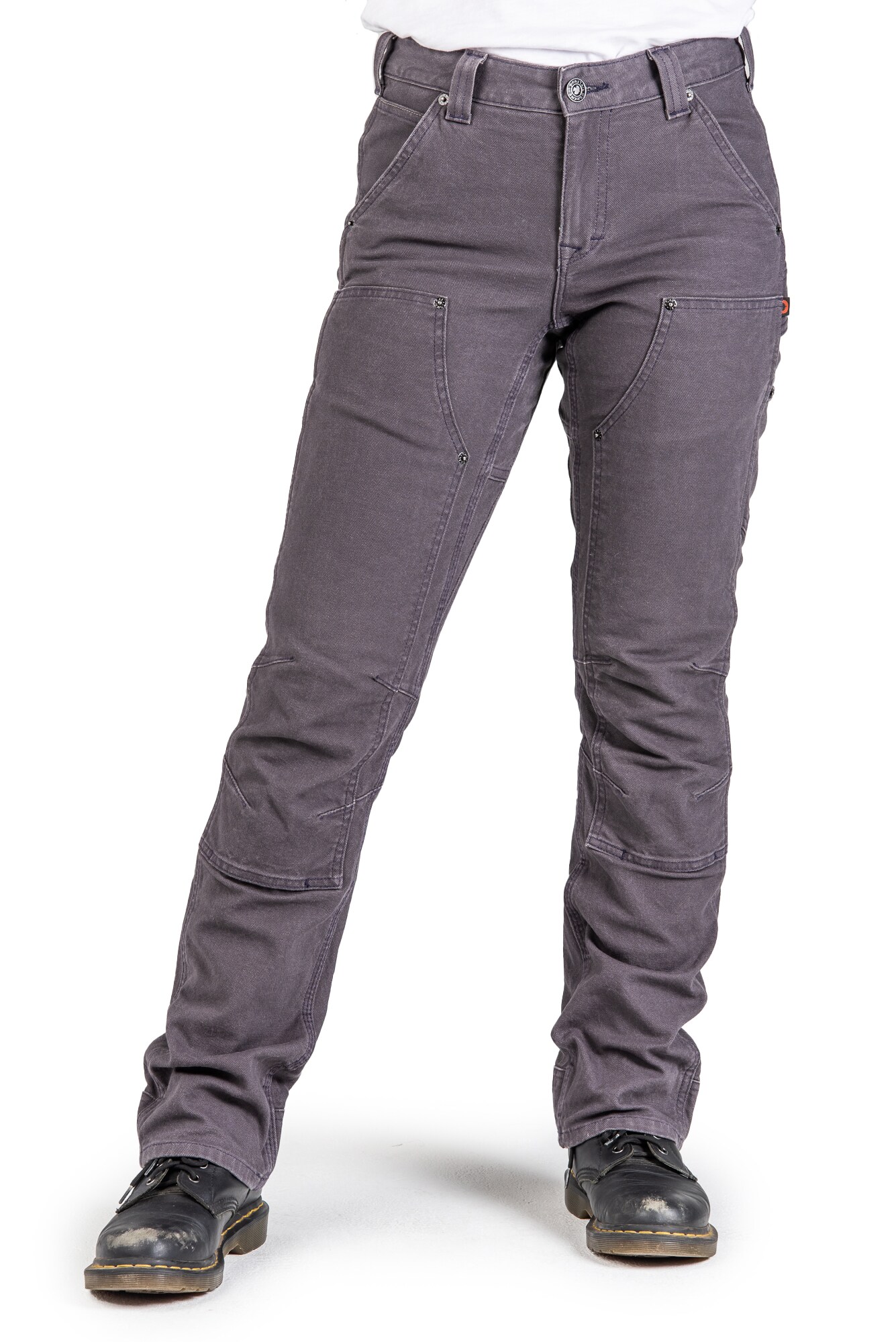 Dovetail Workwear Women's Grey Canvas Work Pants (12 X 30) in the