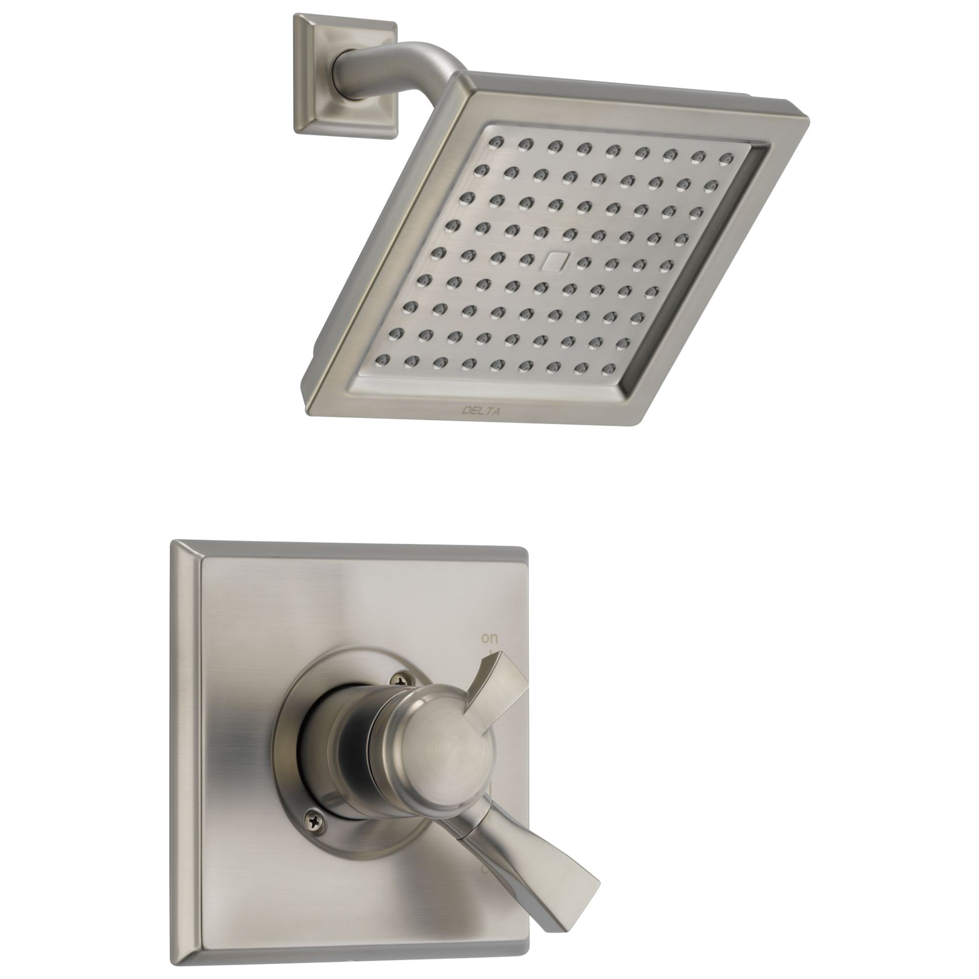 Delta T17251-SS-WE Dryden Stainless 2-handle Single function 6.5625-Inches Square Shower Faucet