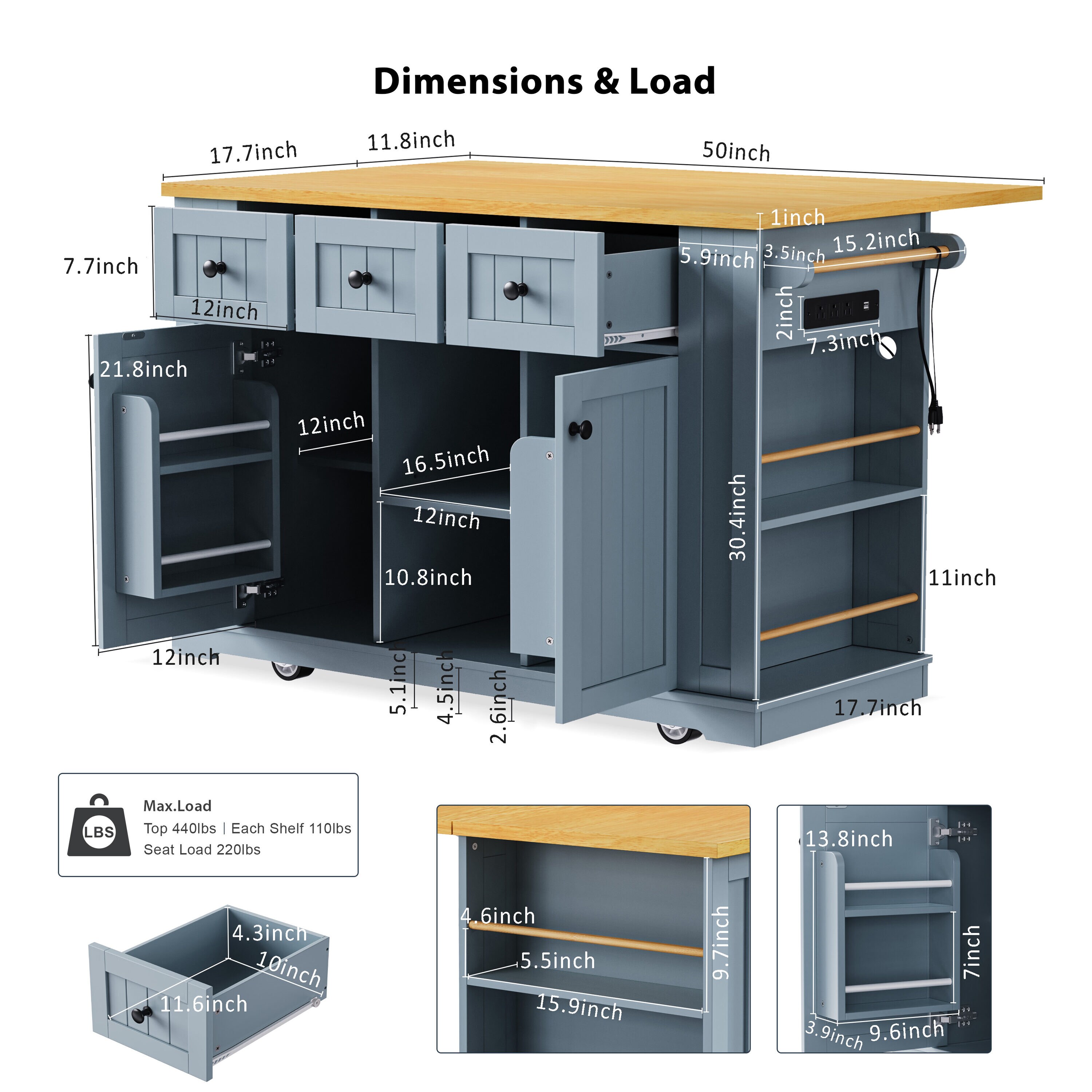 Kahomvis KK-QPO2-53 Kitchen-Furniture - View #3