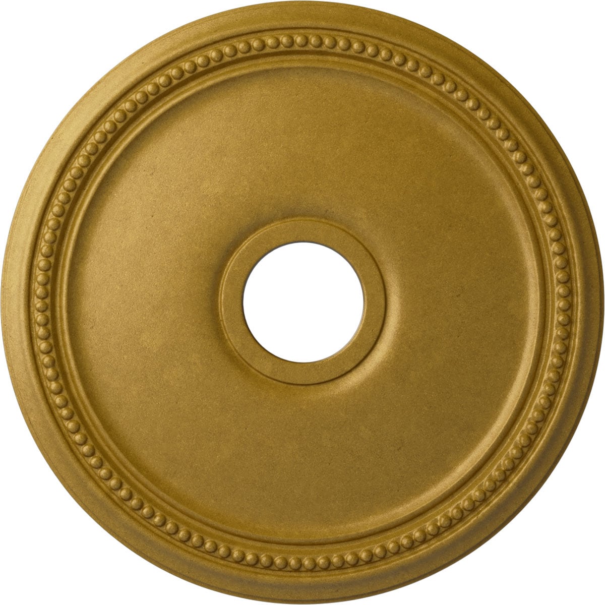 Ekena Millwork CM18DIPGS Diane 18-in W x 18-in L Painted Pharaohs Gold Polyurethane Whole Ceiling Medallion