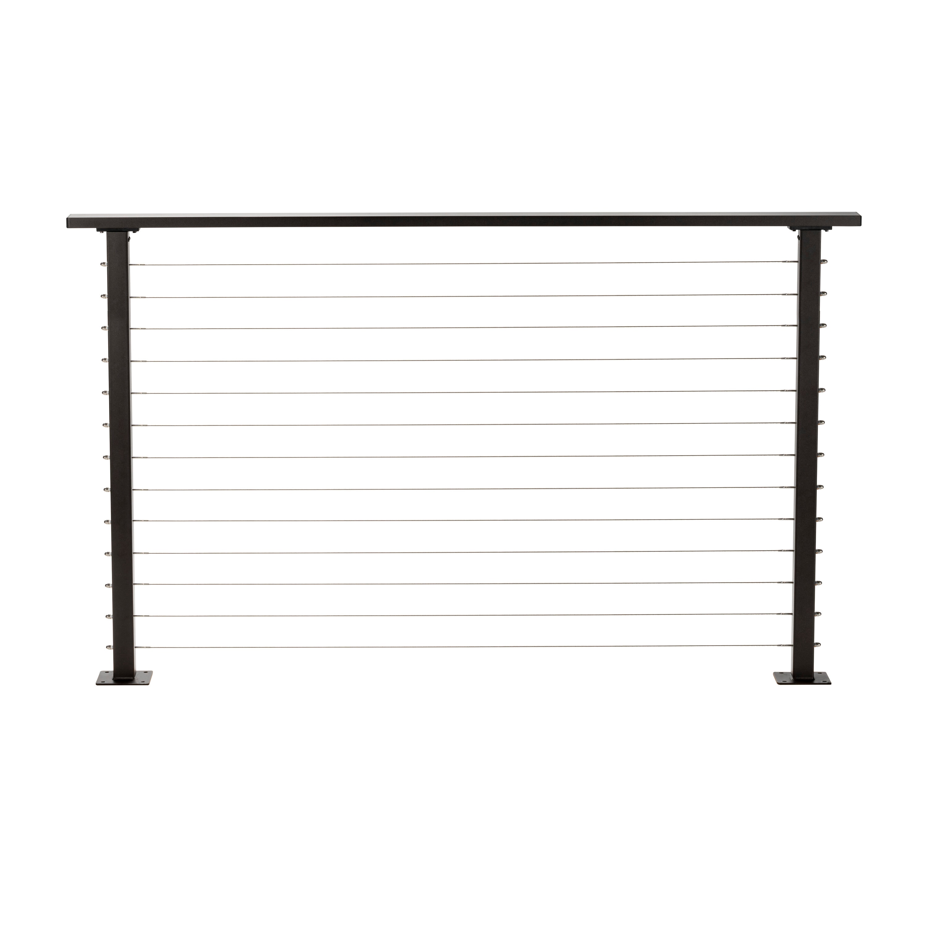 CityPost CP-6-BR-D Deck Mount 6-ft x 36-in Bronze Steel Deck Cable Rail Kit