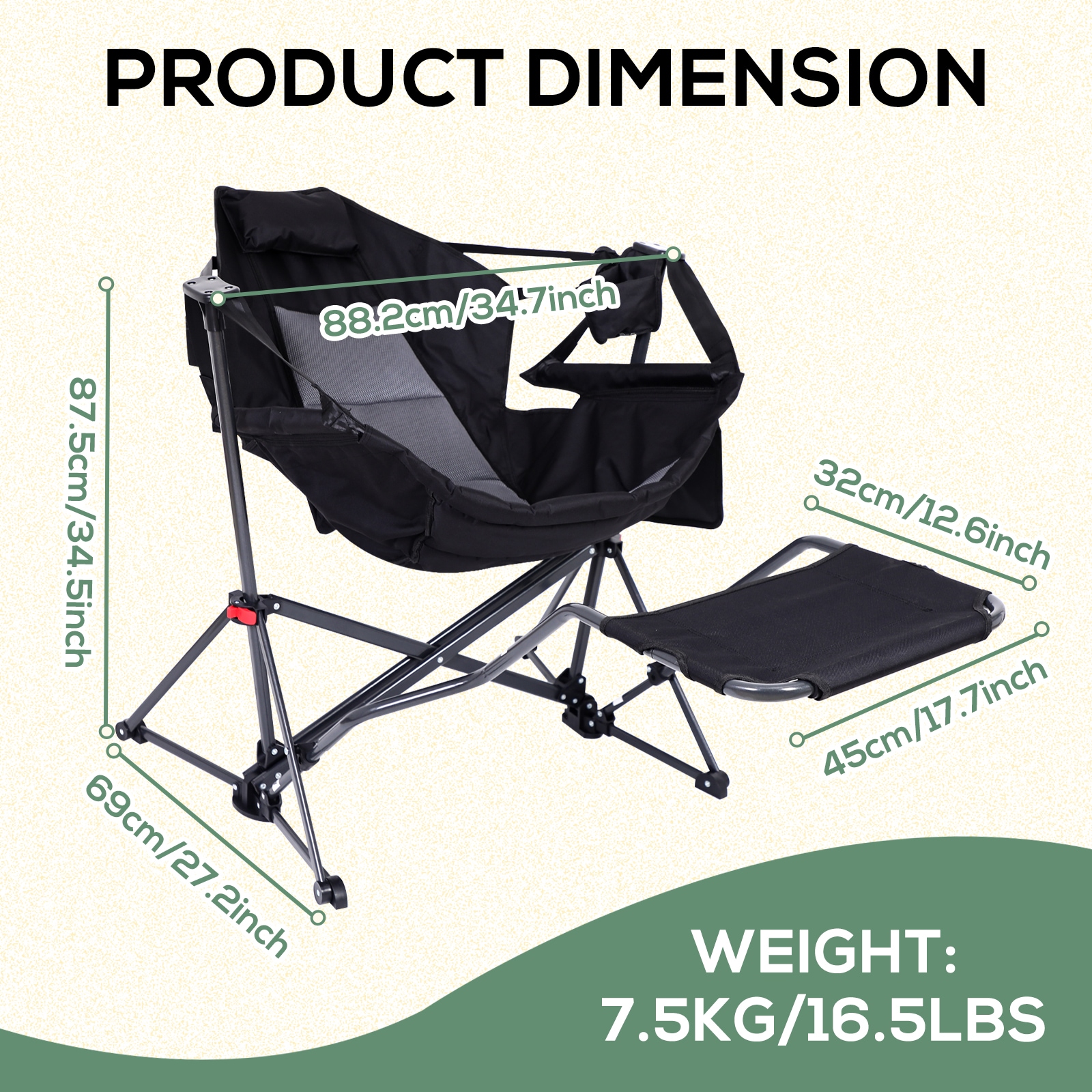  LOE-ROCKCHA-FOT1PK Beach-Camping-Chairs - View #2