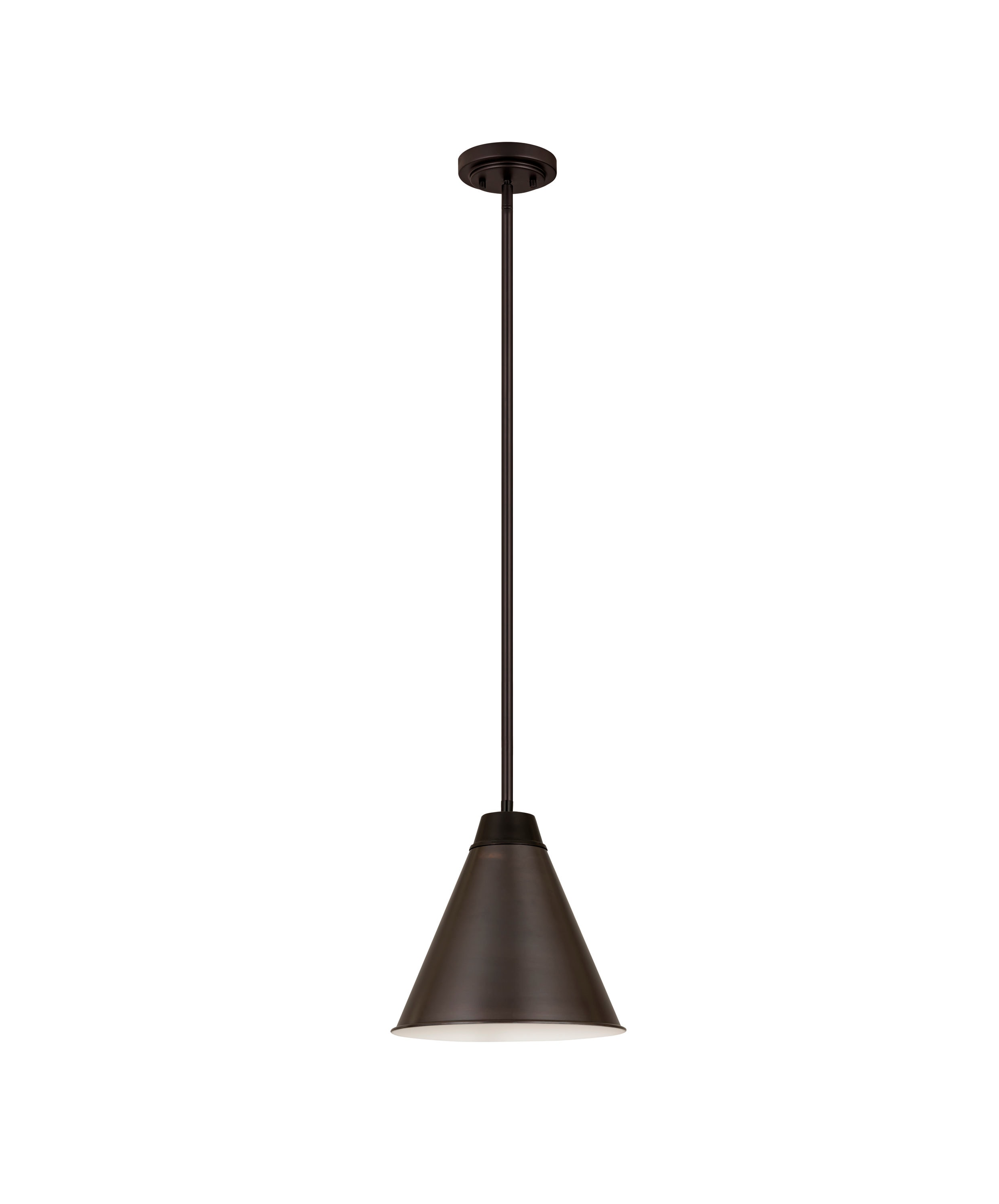 Eaton Sleek Minimalist 12" Bronze Plate & Nickel Pendant Light