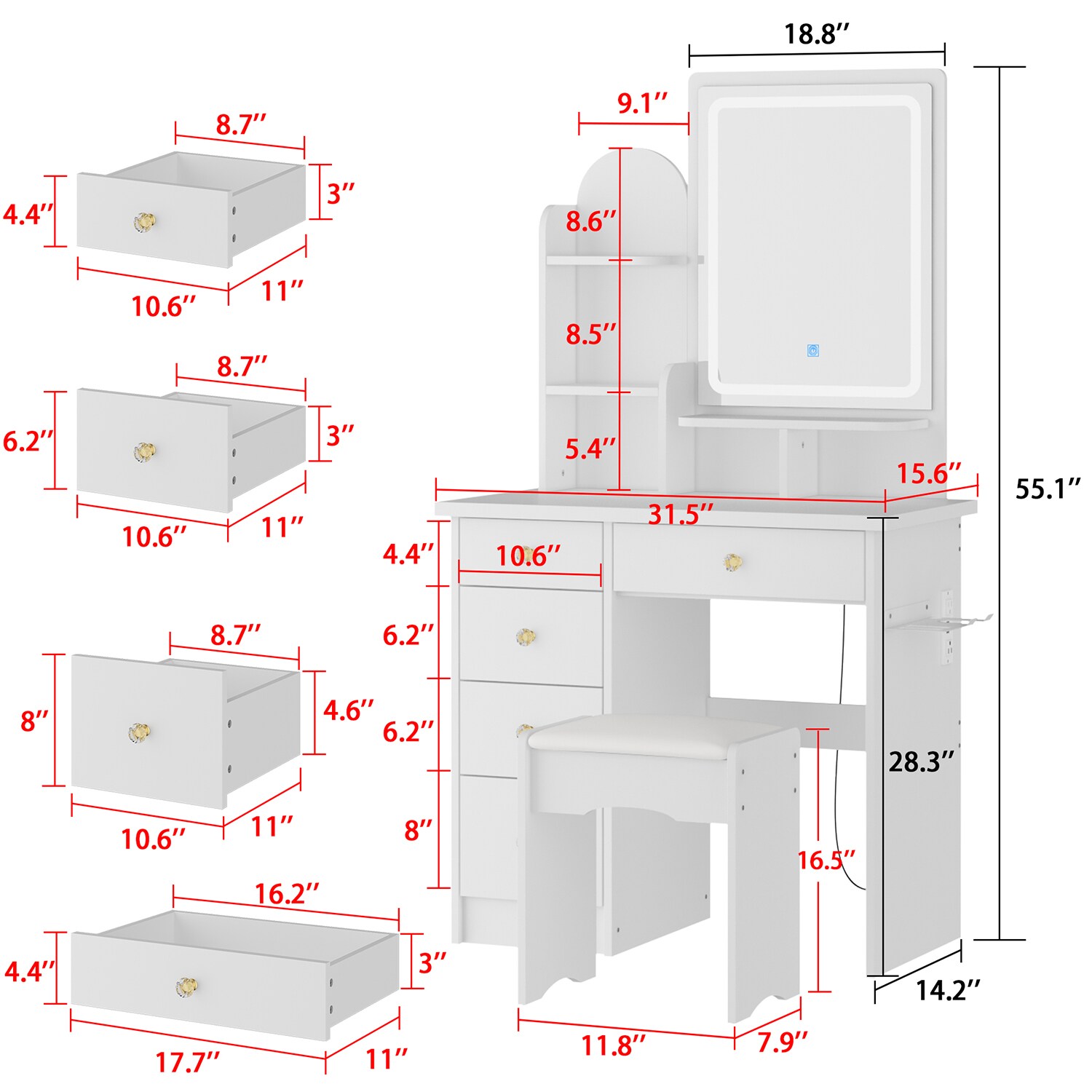 FUFU&GAGA KF210106-08 Bedroom-Vanities - View #13