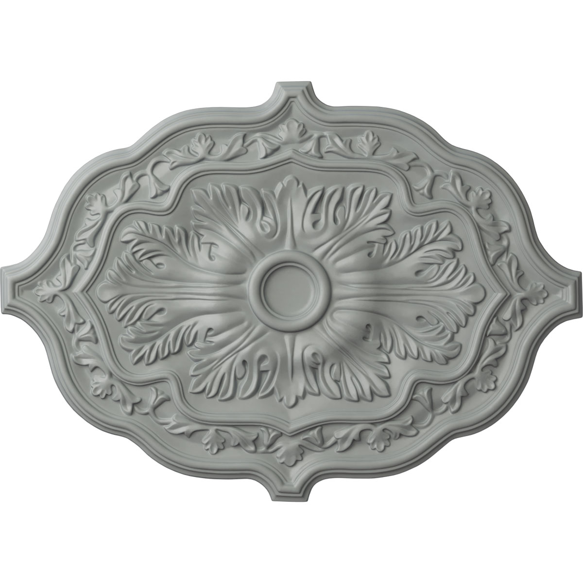 Ekena Millwork CM36X26PE Pesaro 36-in W x 36-in L Primed Polyurethane Ceiling Medallion