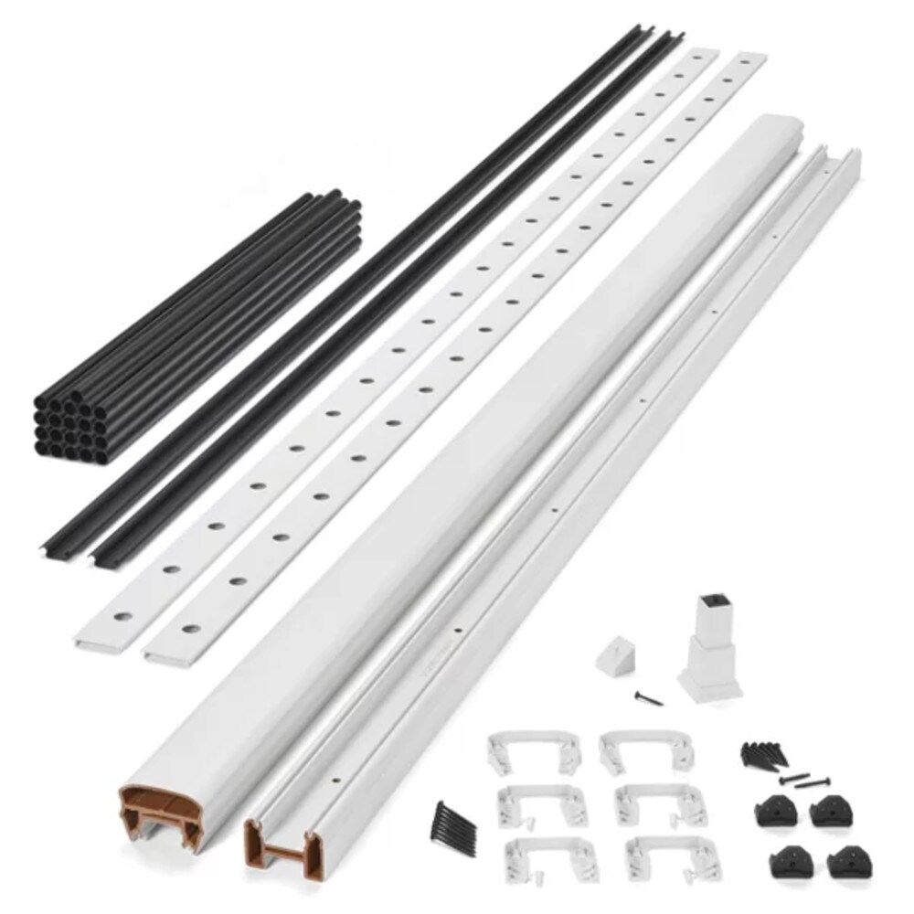 Trex WTRD0842HRKFS Transcend 8-ft x 42-in Classic White Composite Deck Rail Kit