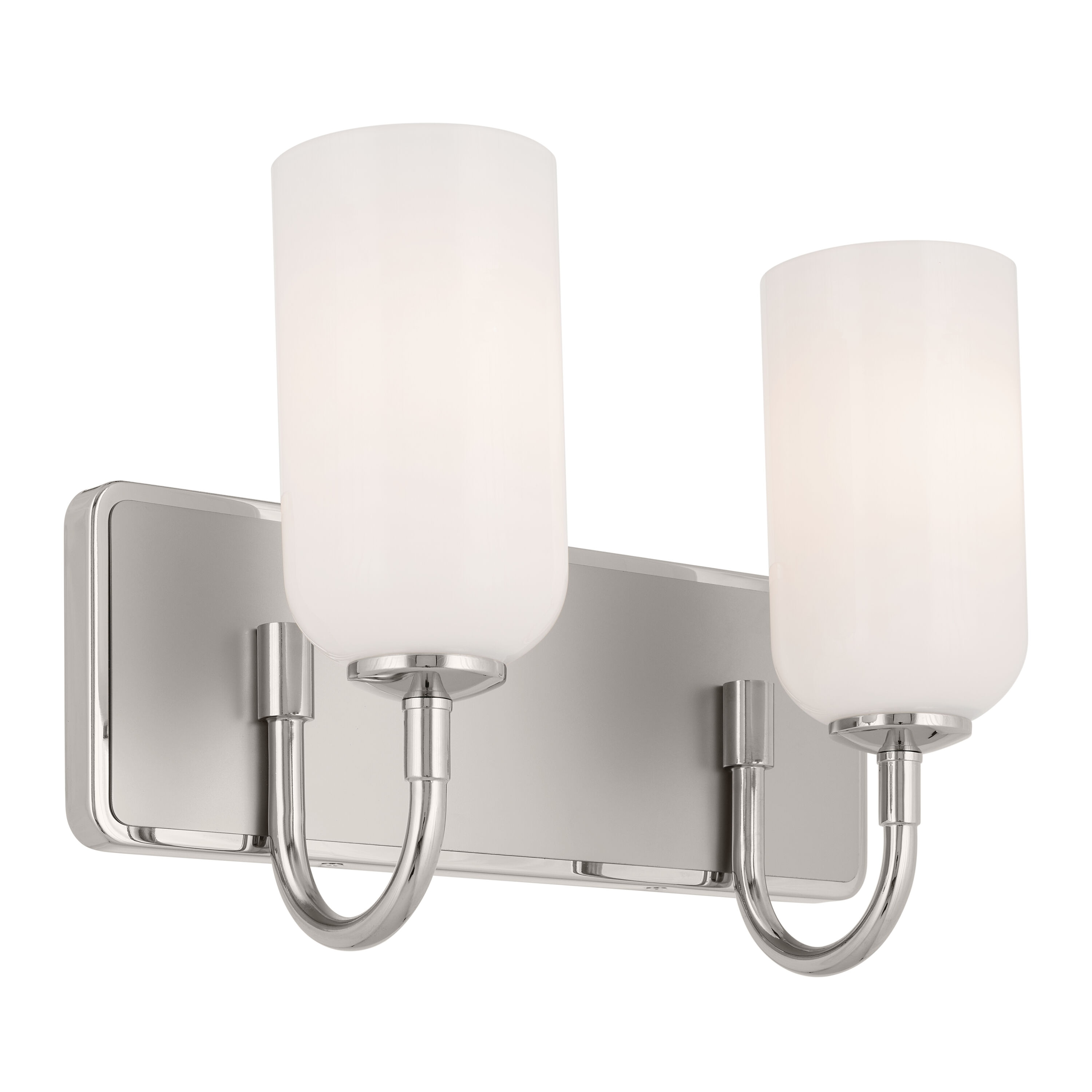 Kichler 55162PN Solia 14.25-in 2 -Light Polished Nickel Modern/contemporary Vanity light