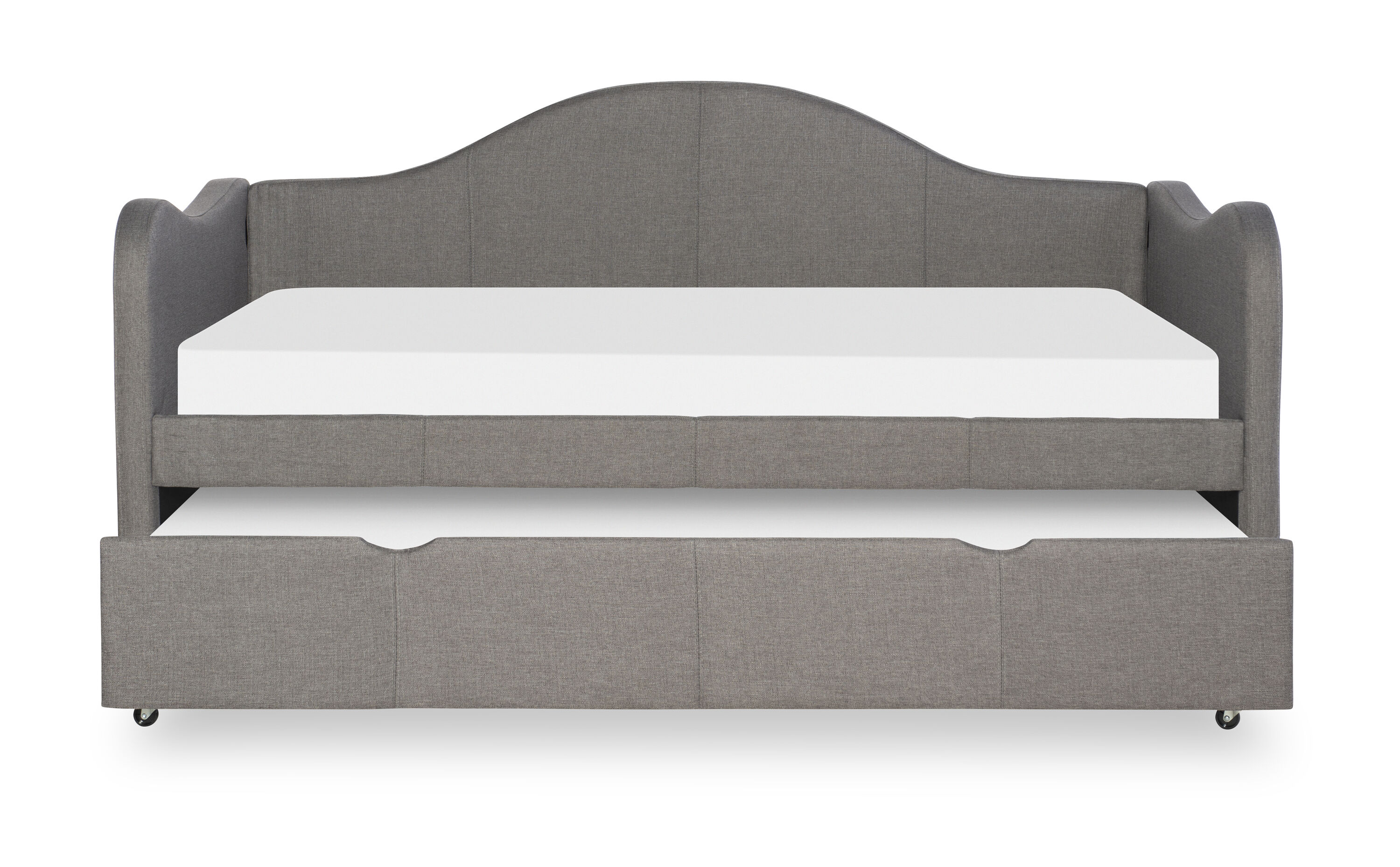 Powell Gray Upholstered Daybed with Trundle Bed Frame at Lowes.com