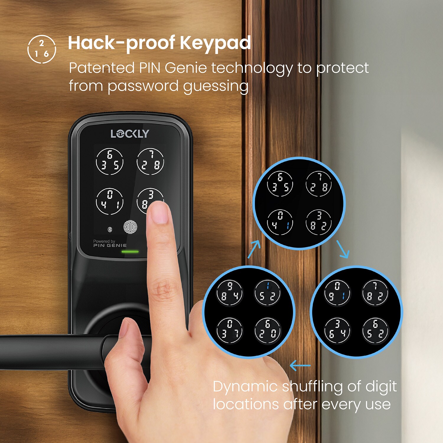 Lockly PGD628W-MB Electronic-Door-Locks - View #3