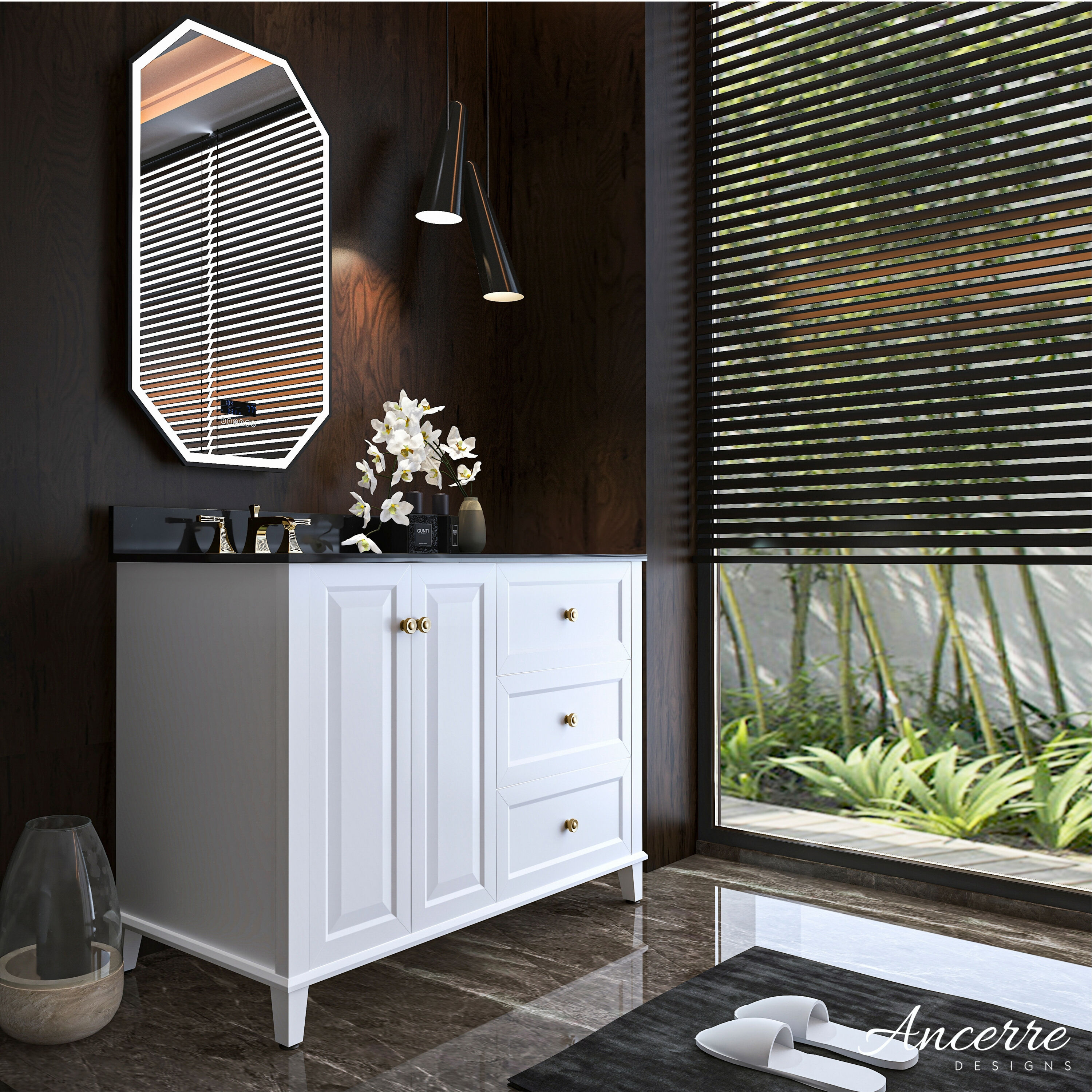 Ancerre Designs VTSMHANNAH48LWBGD Bath-Vanity-Combo - View #11