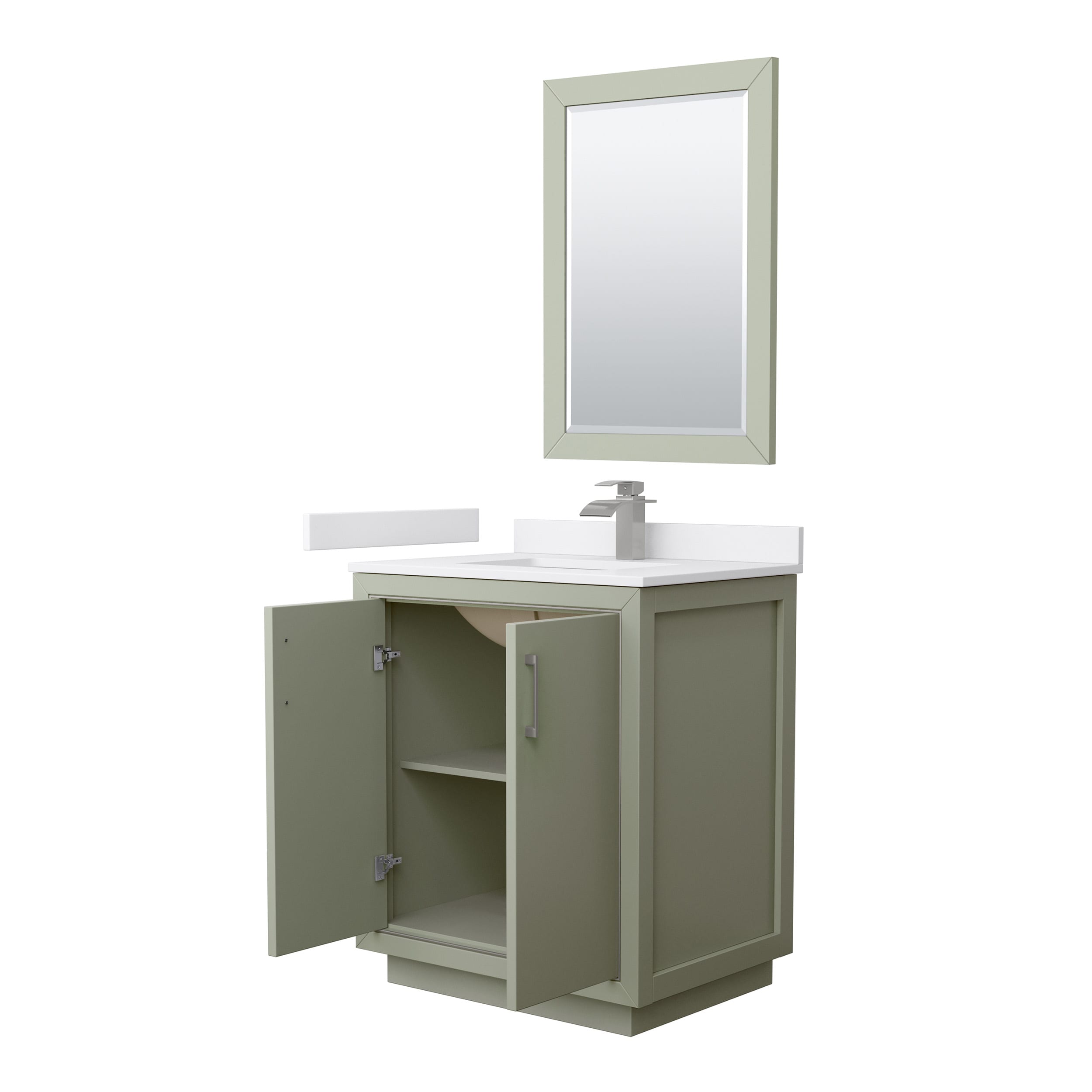 Wyndham Collection WCF111130SLGWCUNSM24 Bath-Vanity-Combo - View #2