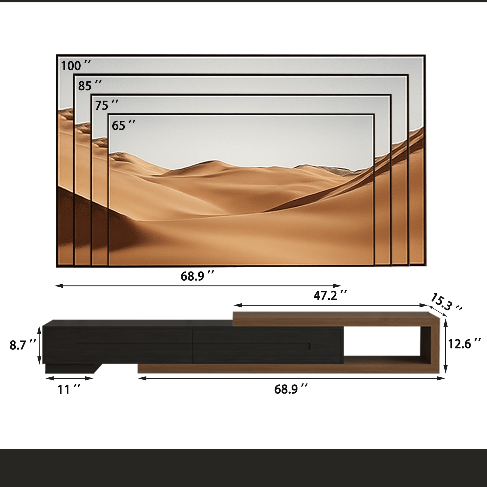 Bvldfamly WZJJ045BK Tv-Stands - View #4